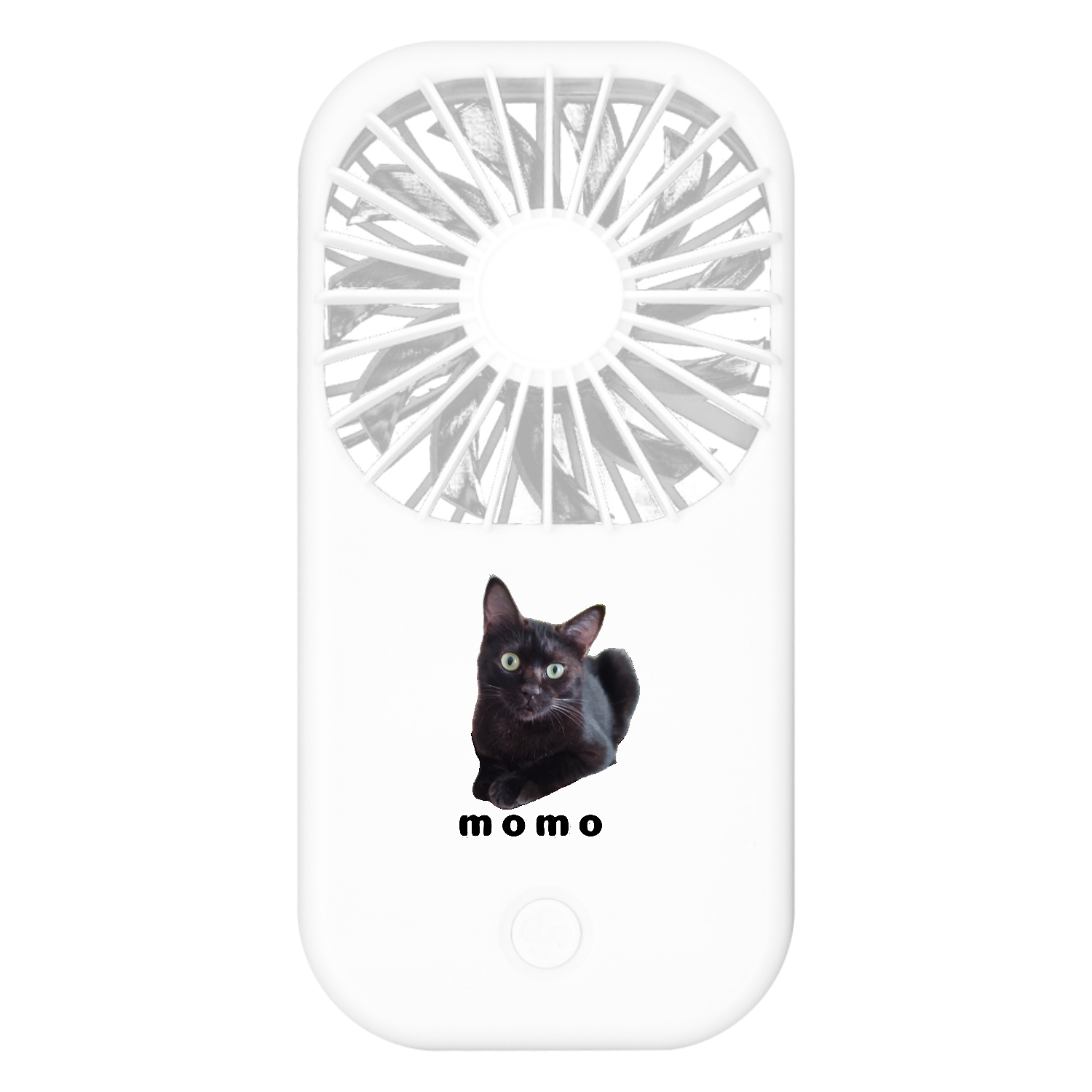 黒ねこももちゃん ポータブルスタンドファン