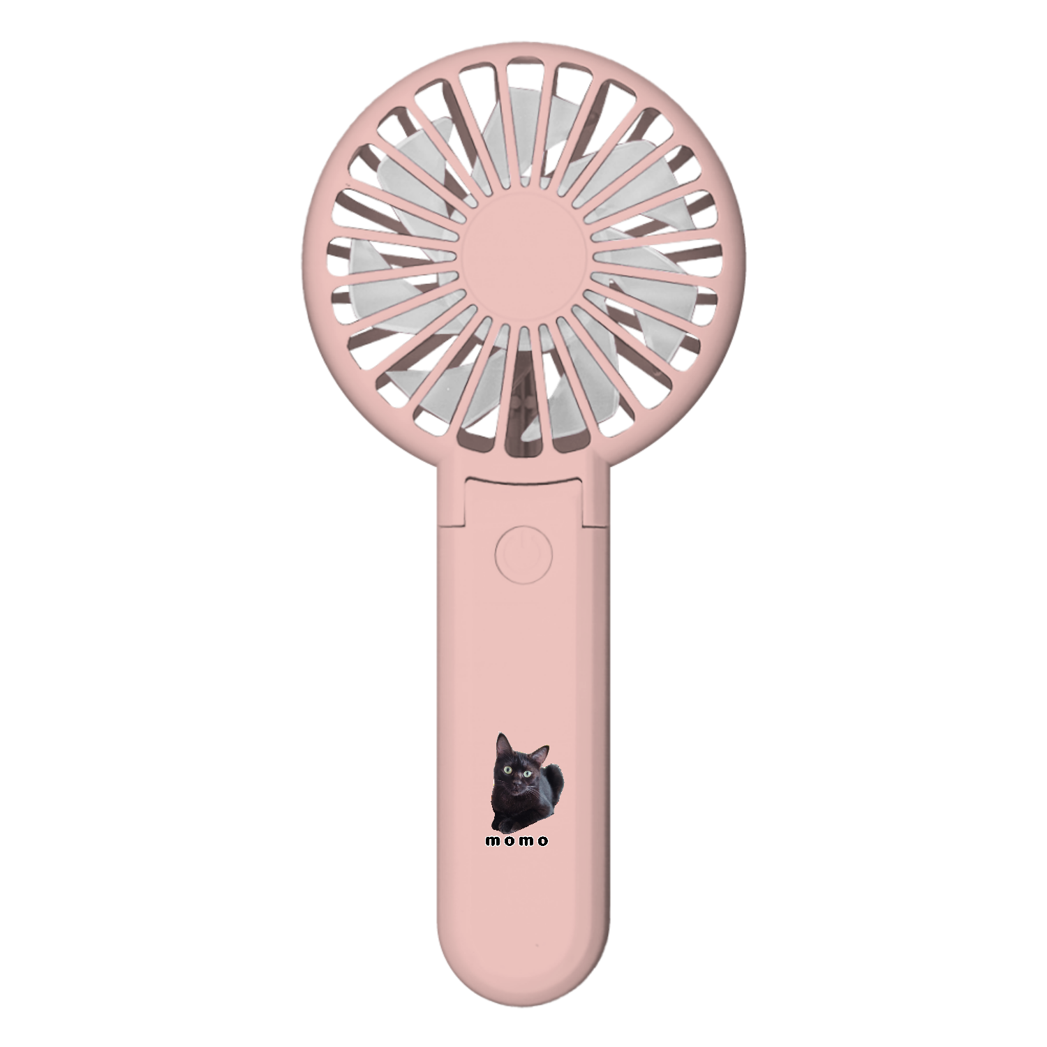 黒ねこももちゃん 折りたたみハンディUSBファン