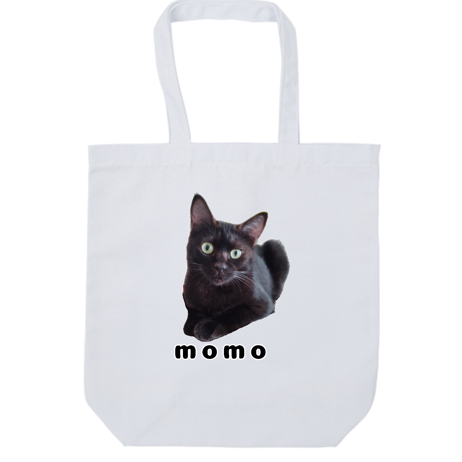 黒ねこももちゃん ポリキャンバストート(M)