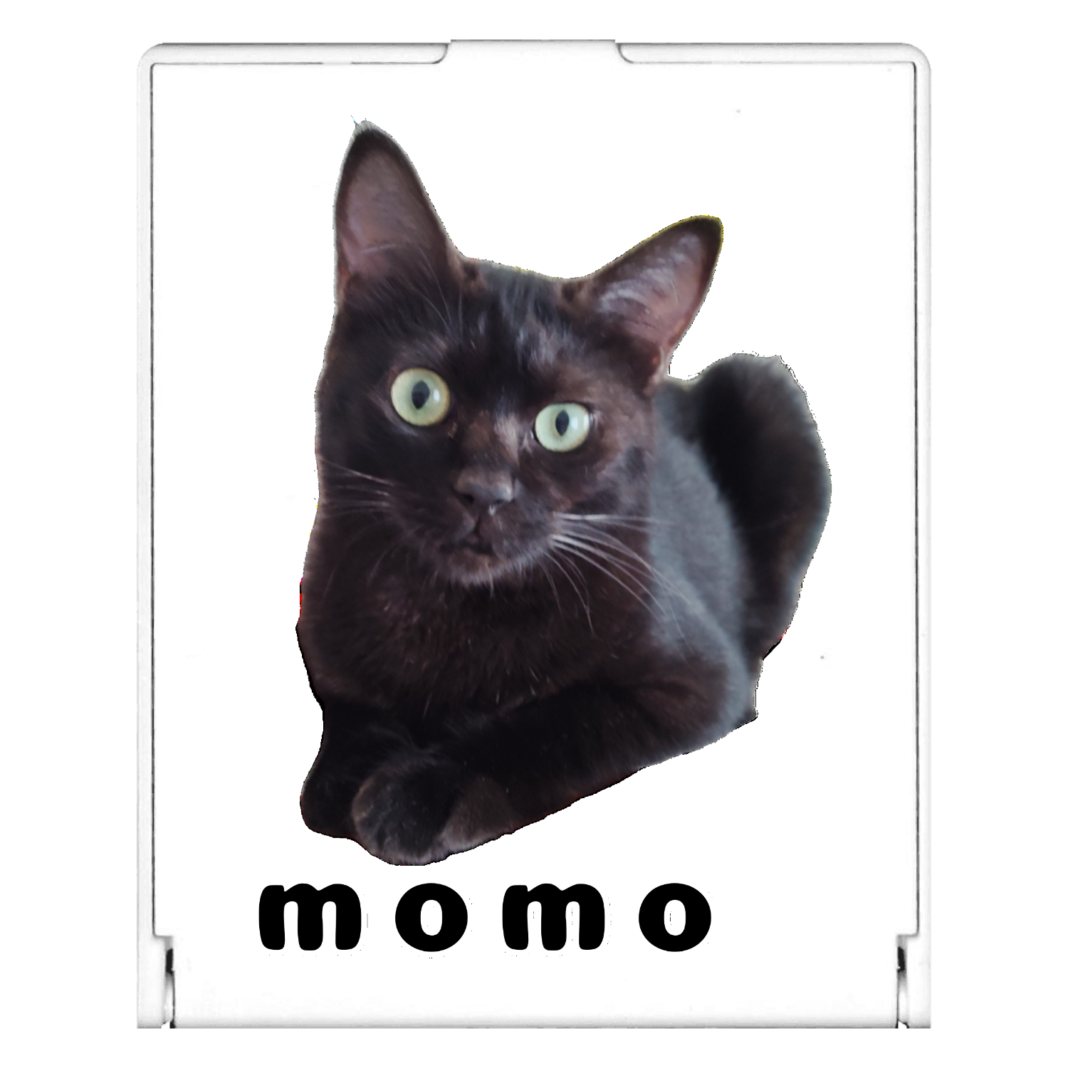 黒ねこももちゃん スクエアミラー