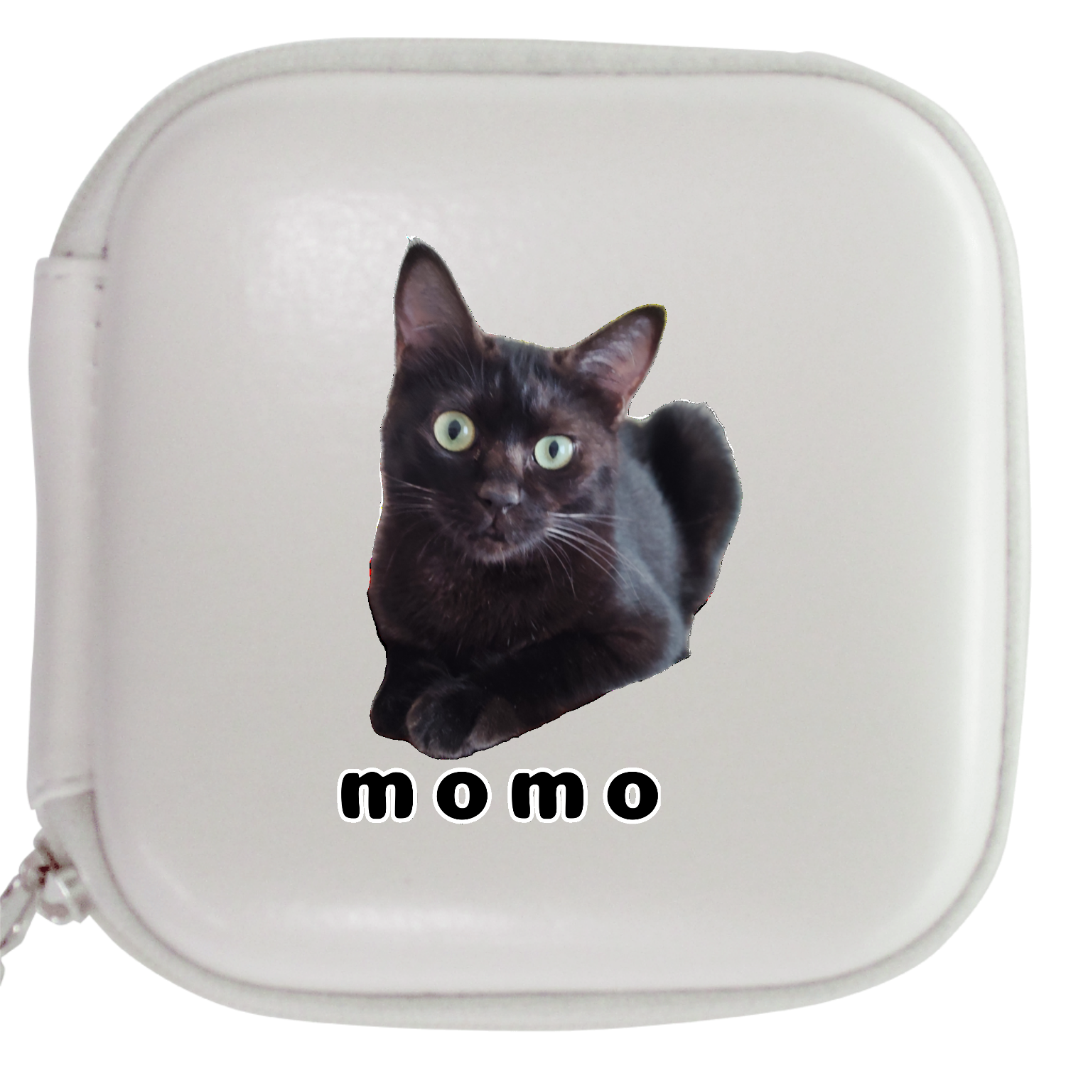 黒ねこももちゃん レザースタイルマルチケース（S）