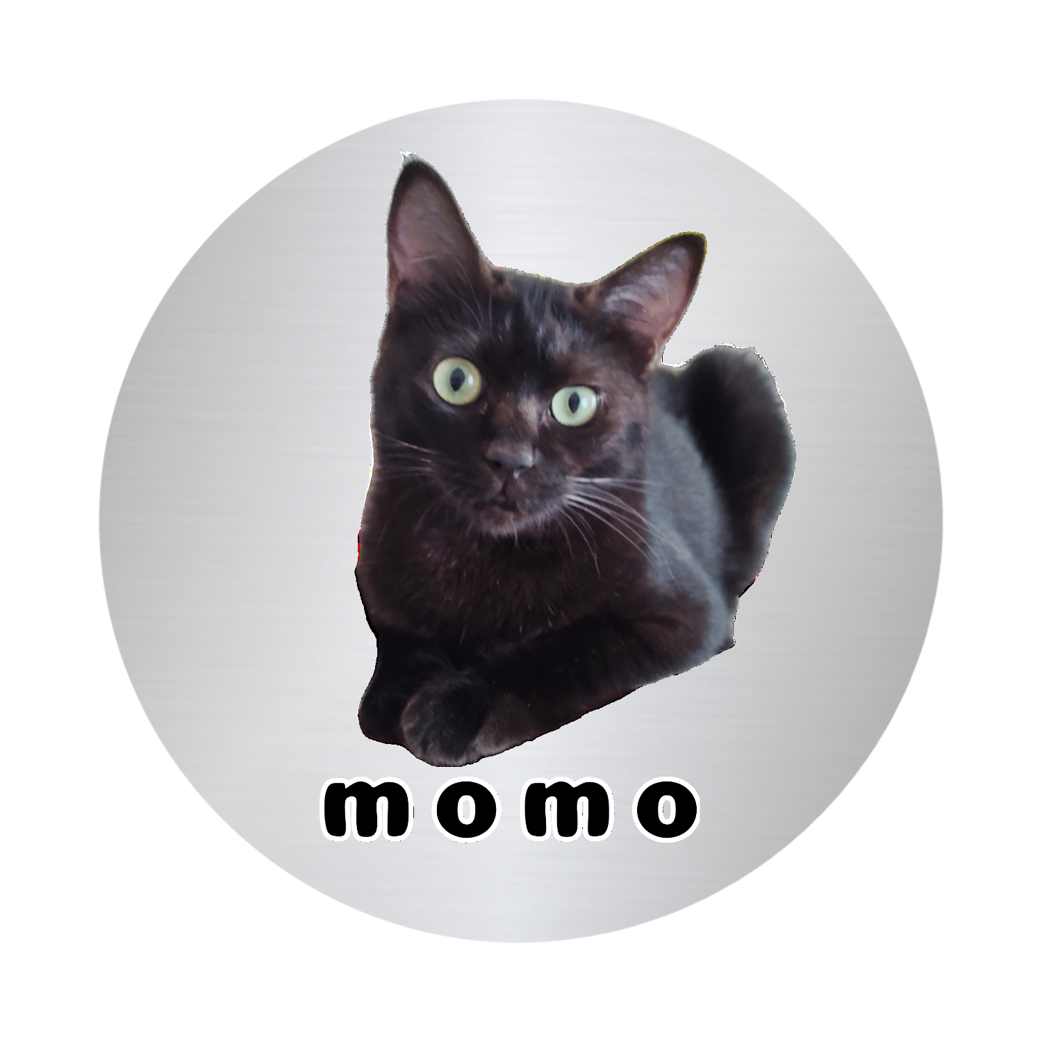 黒ねこももちゃん オリジナル缶バッジ(56mm)