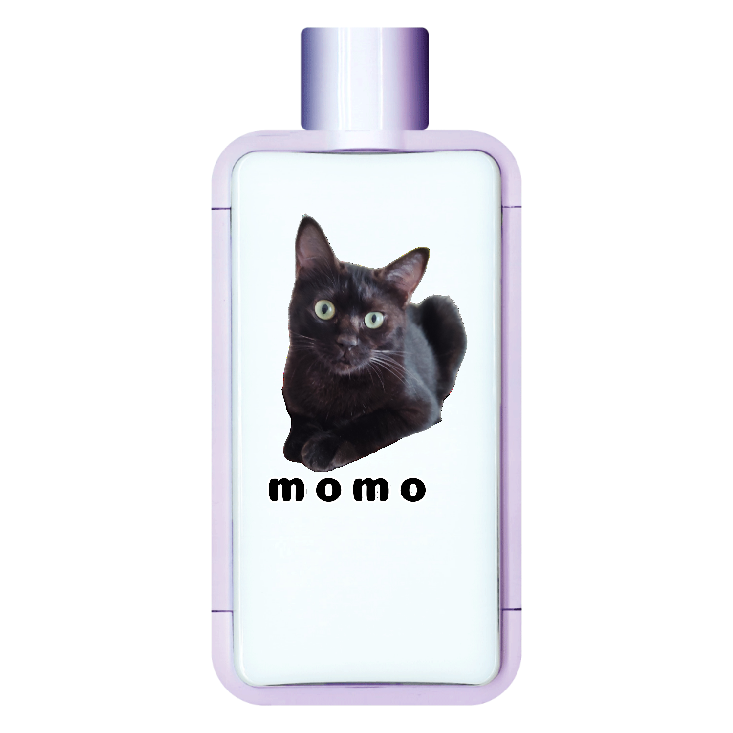 黒ねこももちゃん フレームスクエアボトル
