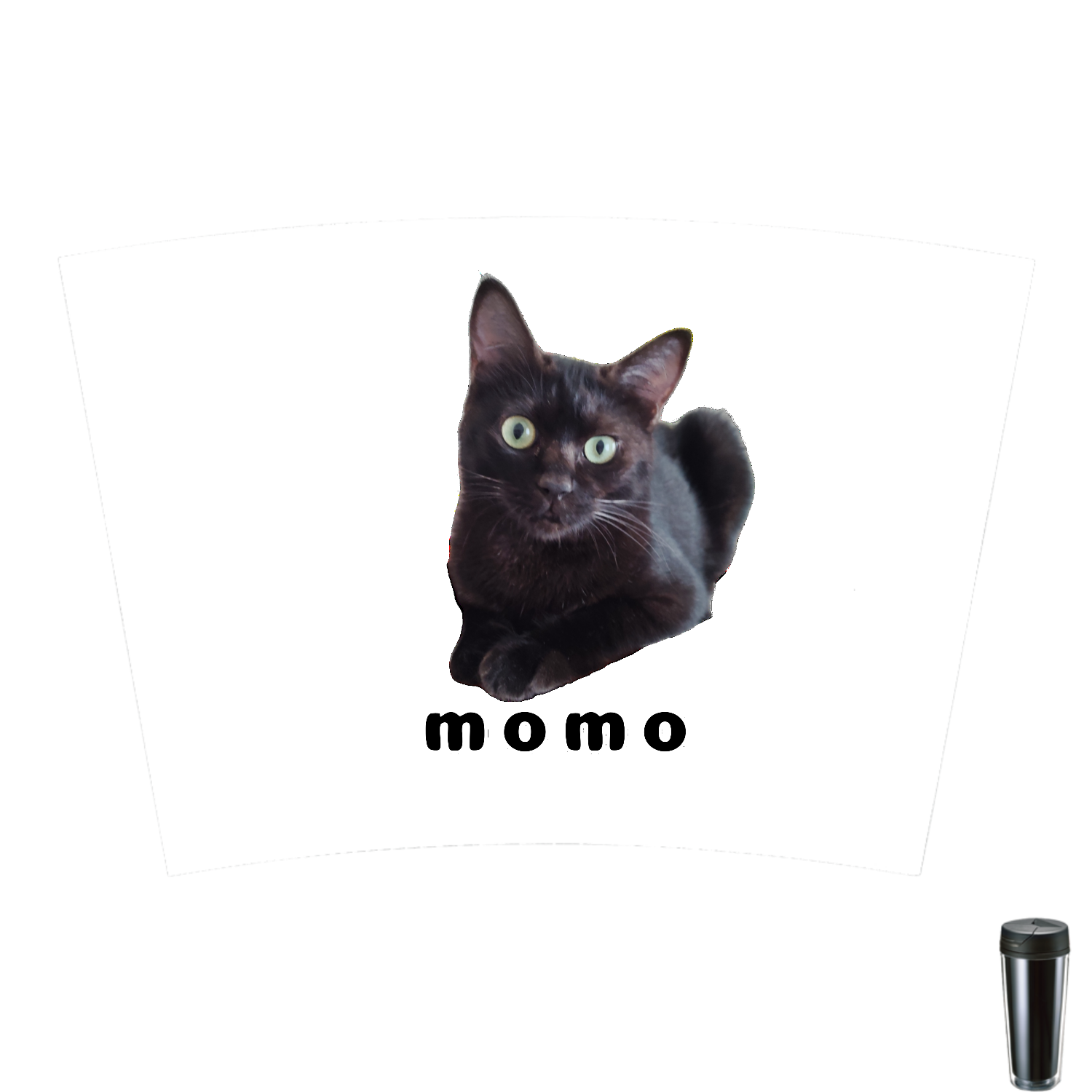 黒ねこももちゃん カスタムデザインタンブラーFC　500ml