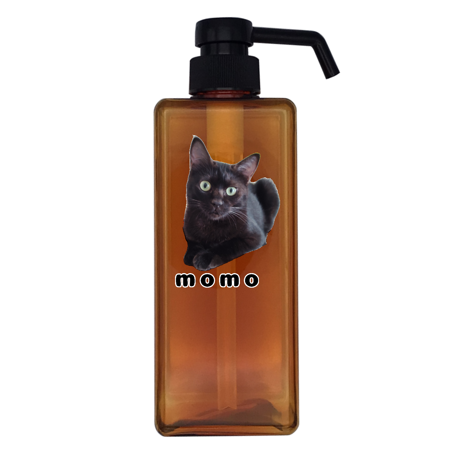 黒ねこももちゃん アルコール用プッシュボトル650ml