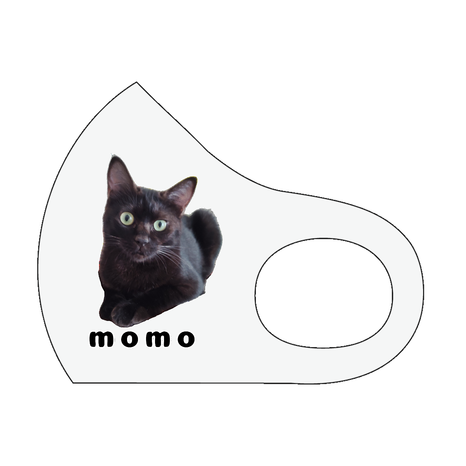 黒ねこももちゃん スポーツマスク