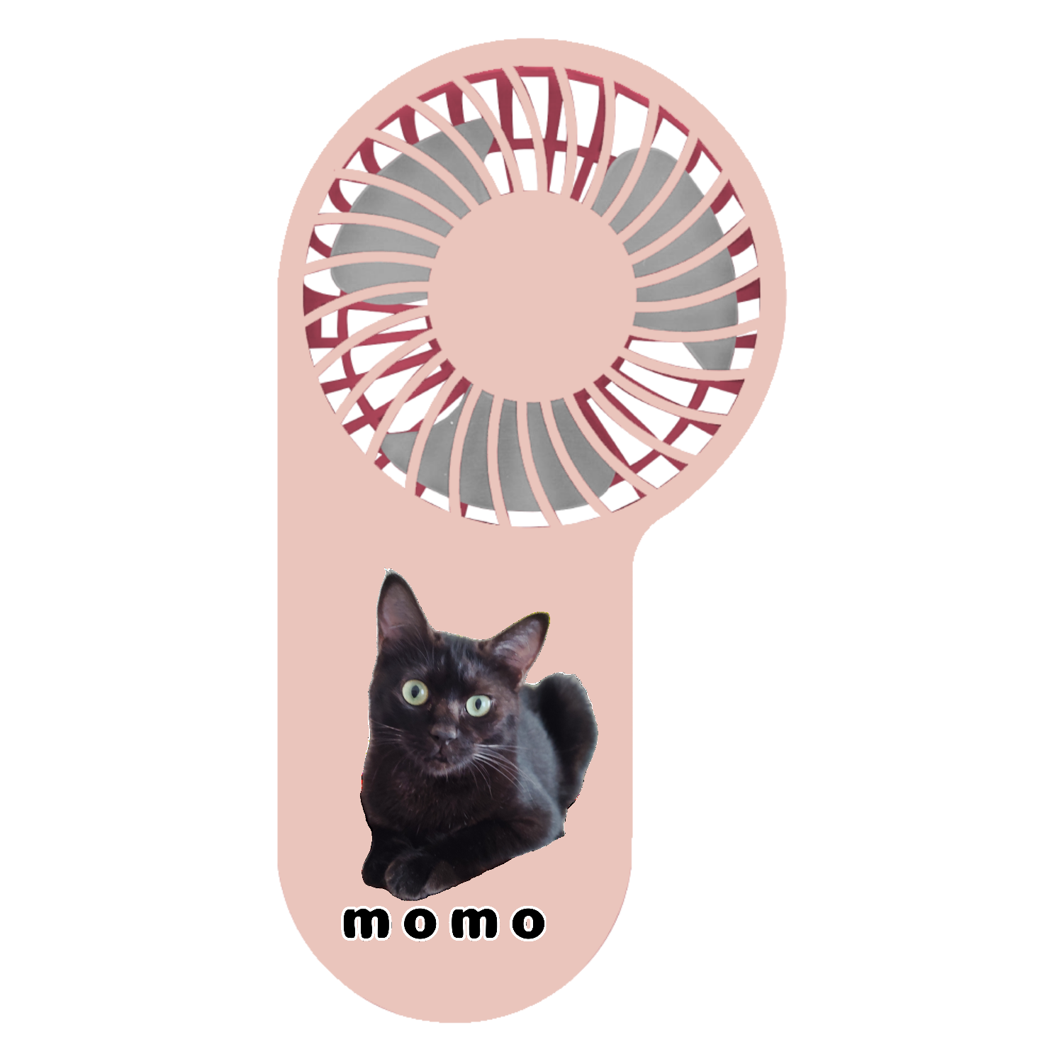 黒ねこももちゃん コンパクトハンディUSBファン