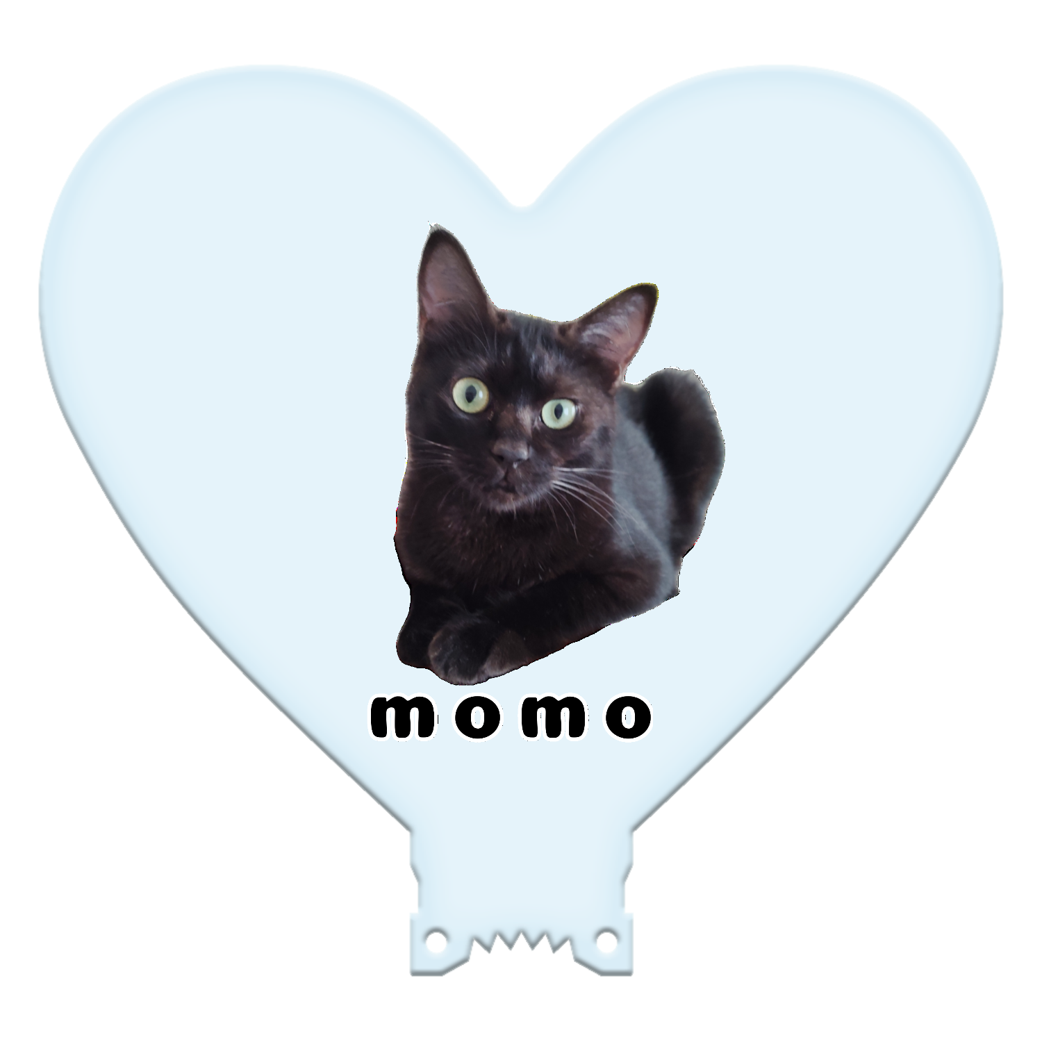 黒ねこももちゃん ハート型アクリルペンライト