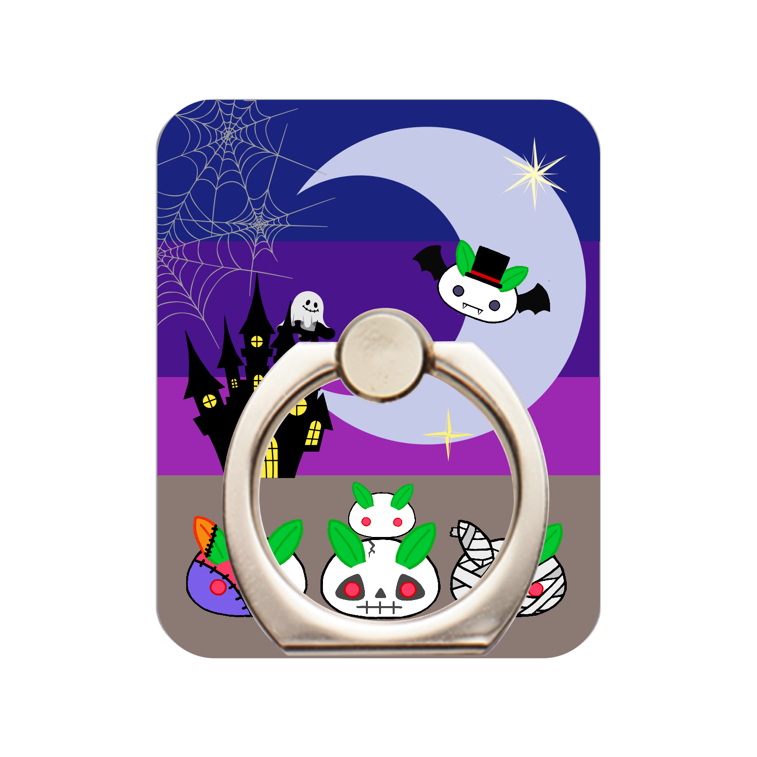 雪うさぎ？　仮装 スマホリング