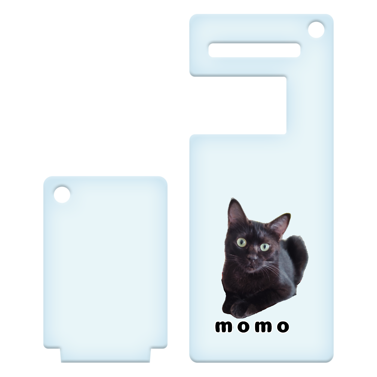 黒ねこももちゃん アクリルスマホスタンドキーホルダー