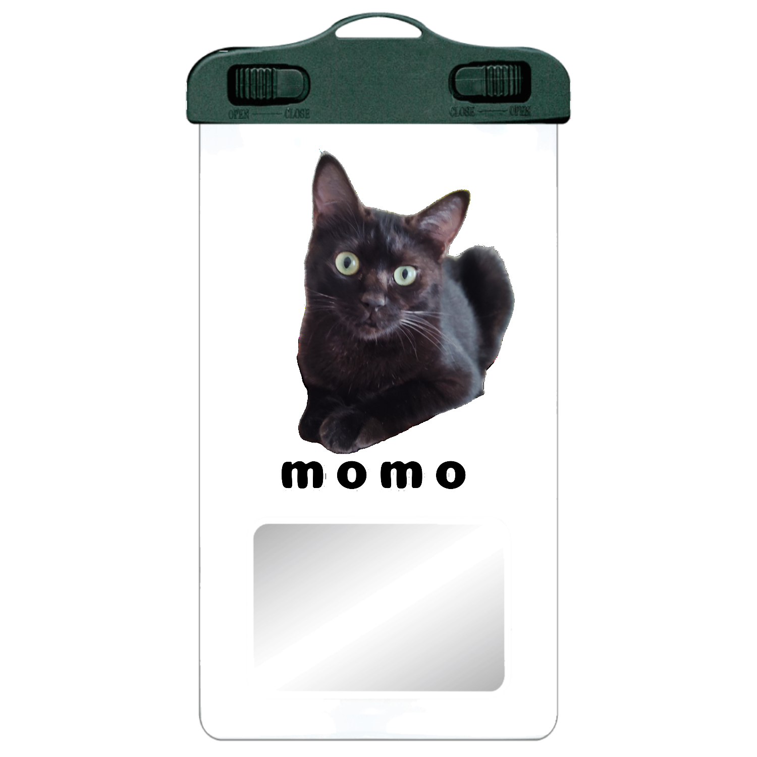 黒ねこももちゃん SPC06(防水スマホケース)