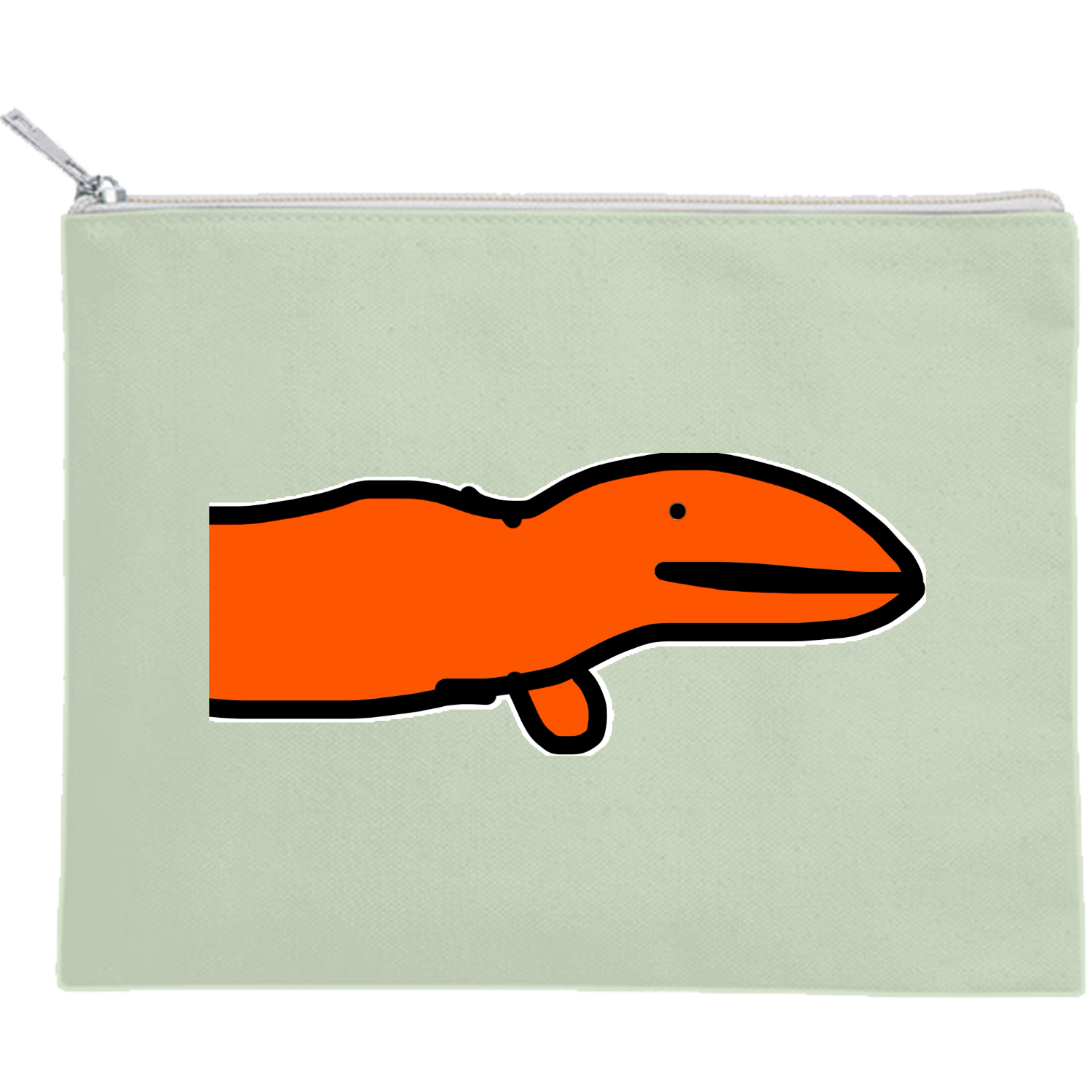 サムテドングッズ キャンバスフラットポーチ（M）【白プリント有】