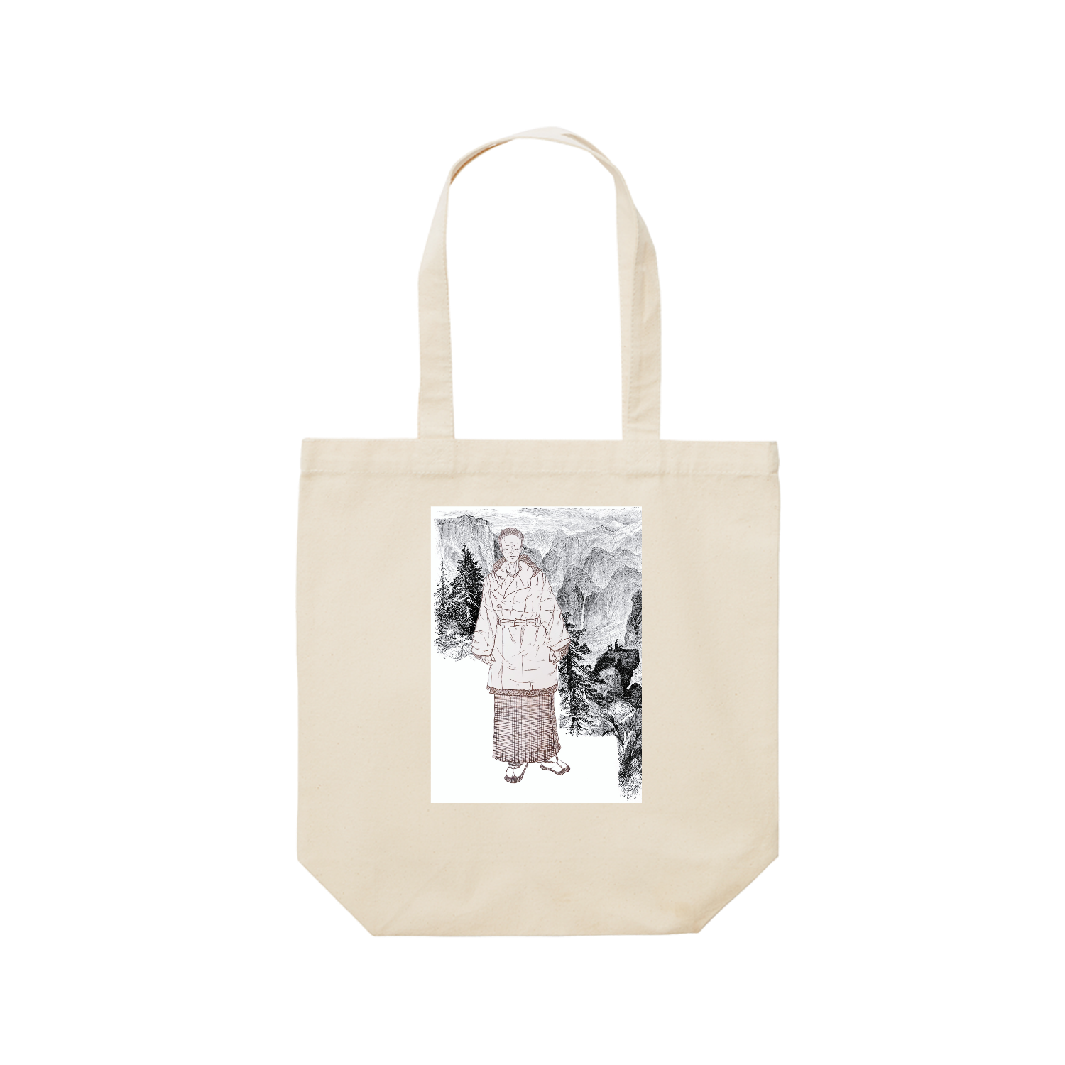 ｢雪景色｣ レギュラーキャンバストートバッグ(M) (フルカラー転写プリント)