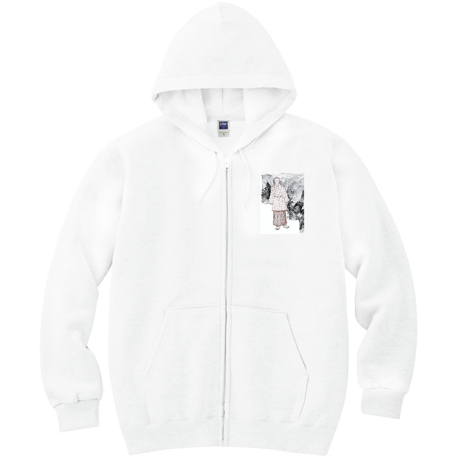 ｢雪景色｣ 軽量ジップアップパーカー