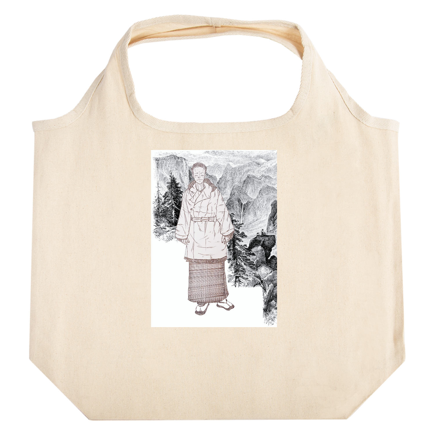 ｢雪景色｣ たためるマルシェ【白プリントあり】