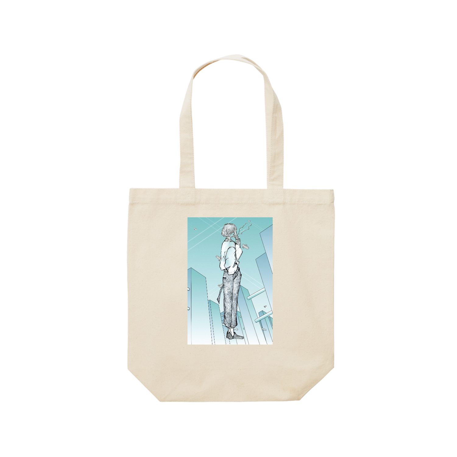 一服 レギュラーキャンバストートバッグ(M) (フルカラー転写プリント)