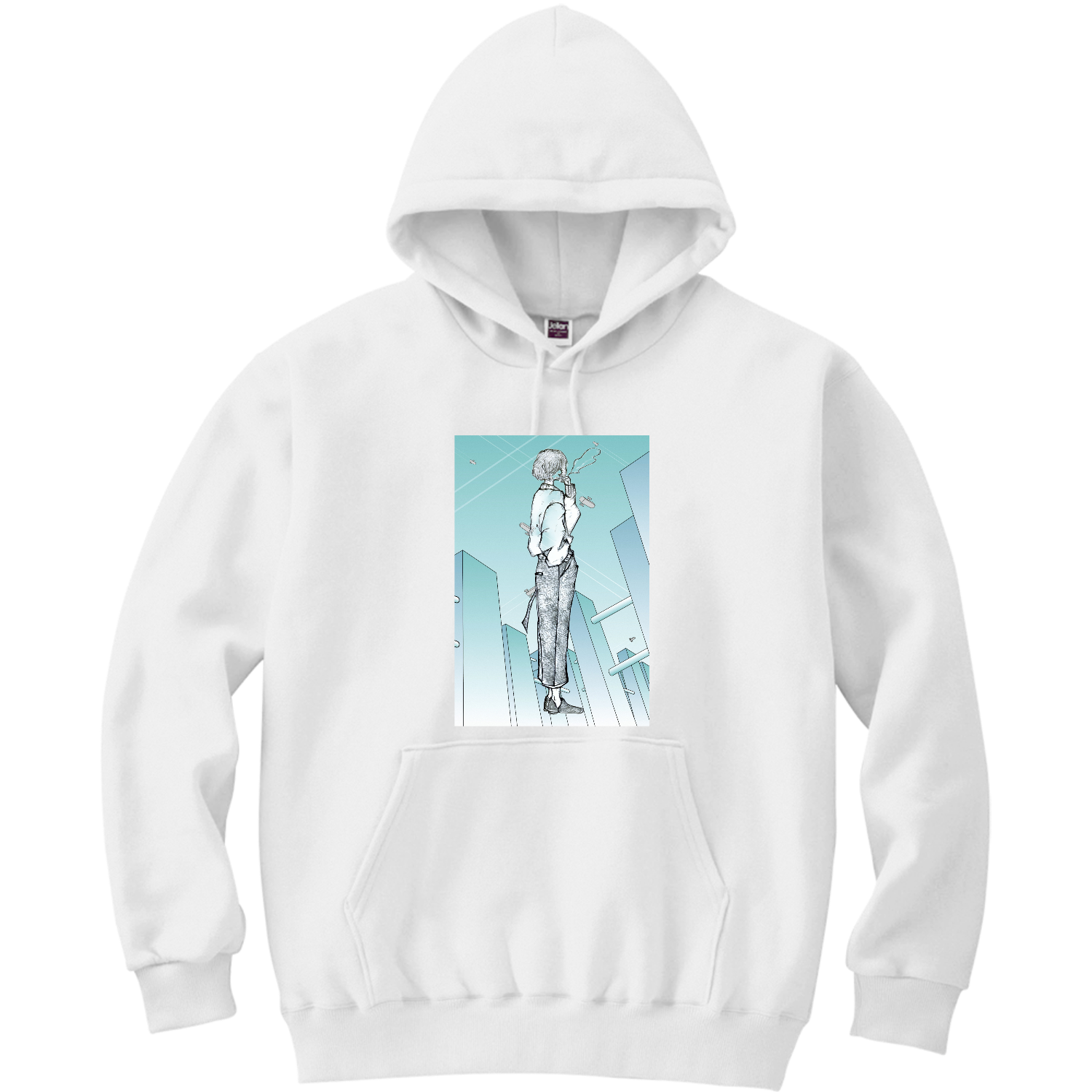 一服 軽量プルパーカー (長袖プリント)