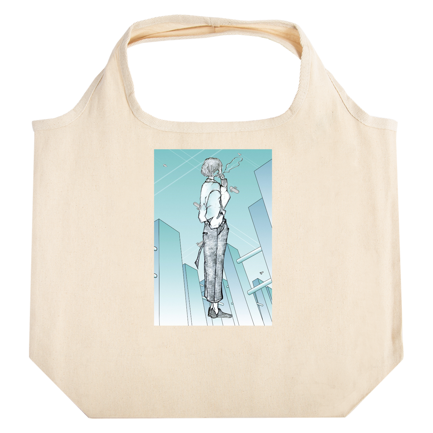 一服 たためるマルシェ【白プリントあり】