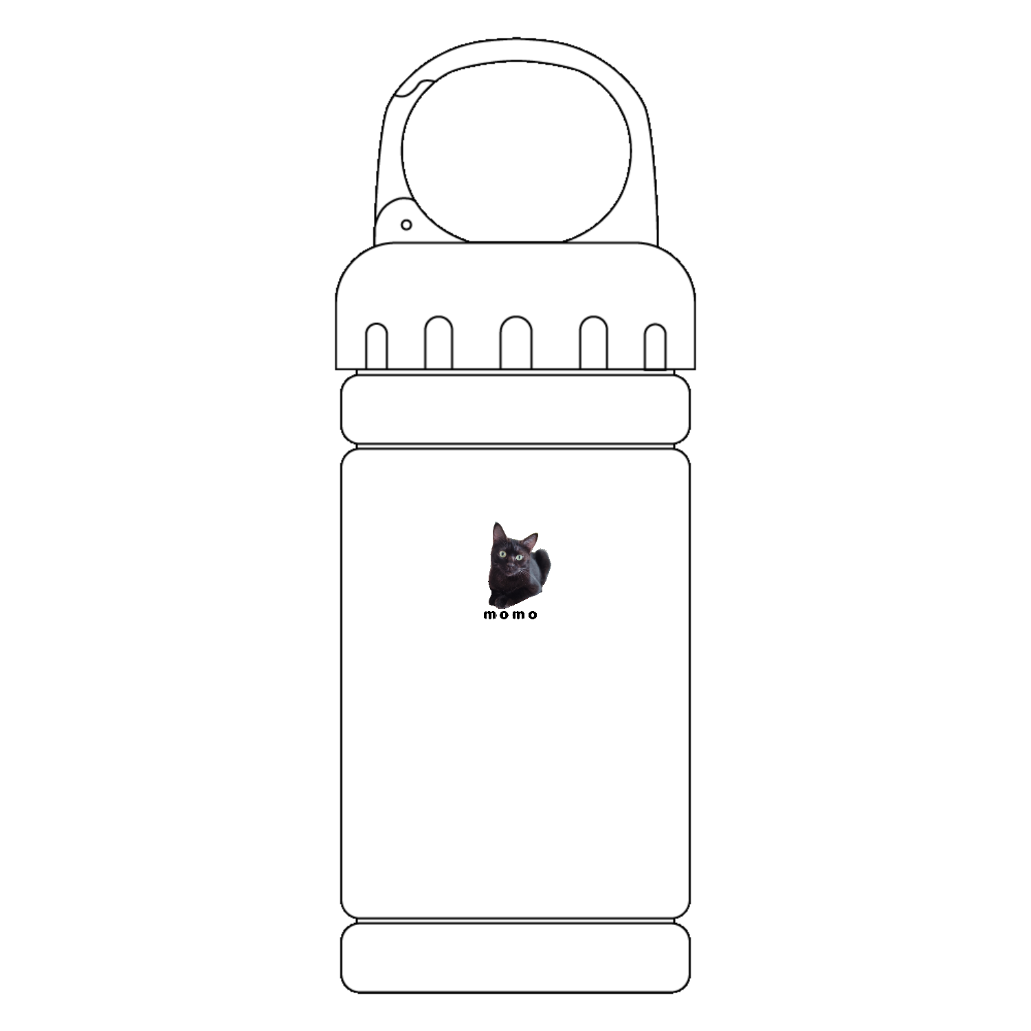 黒ねこももちゃん 涼感マフラータオル（ボトルケース付）