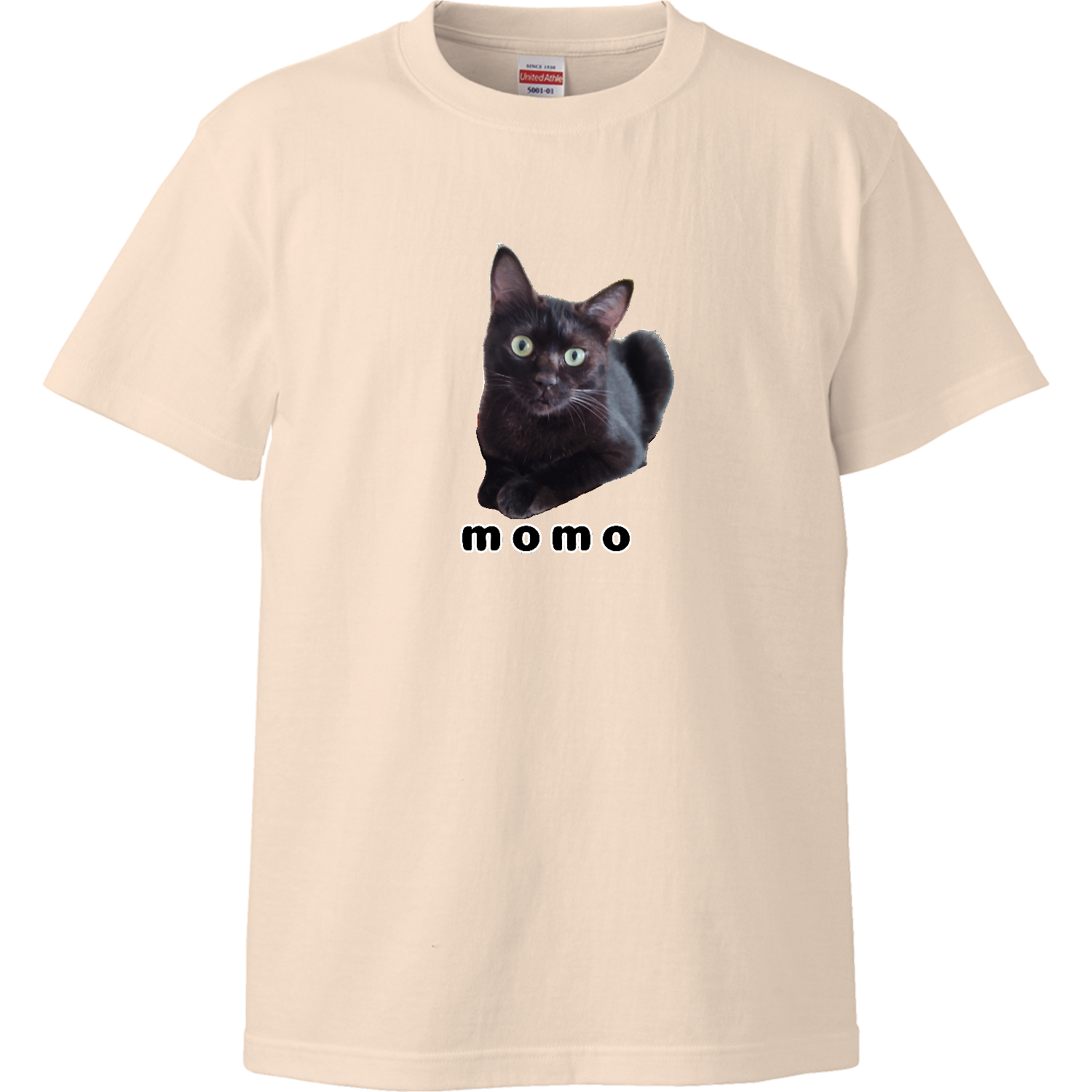 黒ねこももちゃん ハイクオリティーキッズTシャツ