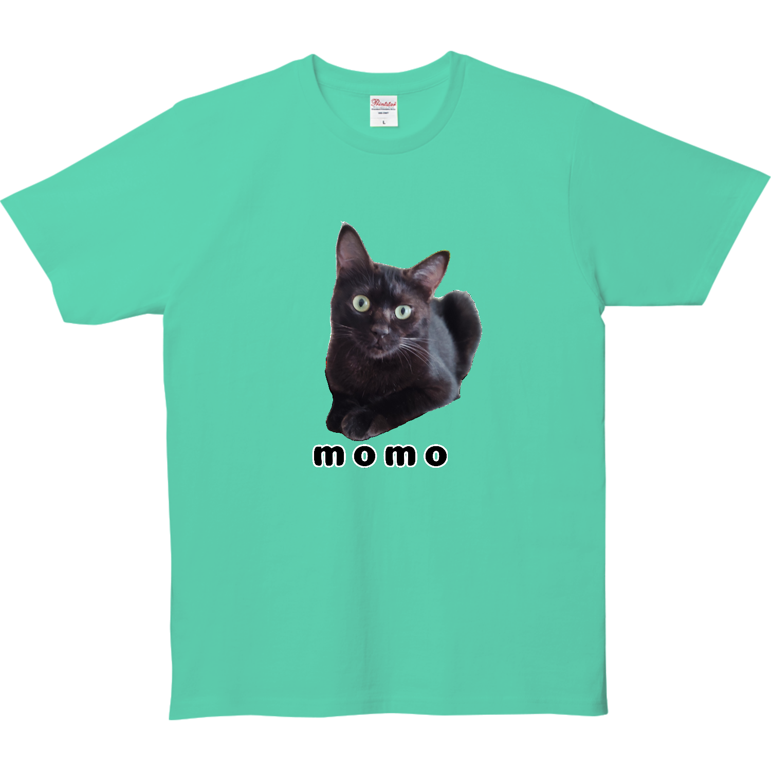 黒ねこももちゃん 5.0オンス ベーシックTシャツ(キッズ）