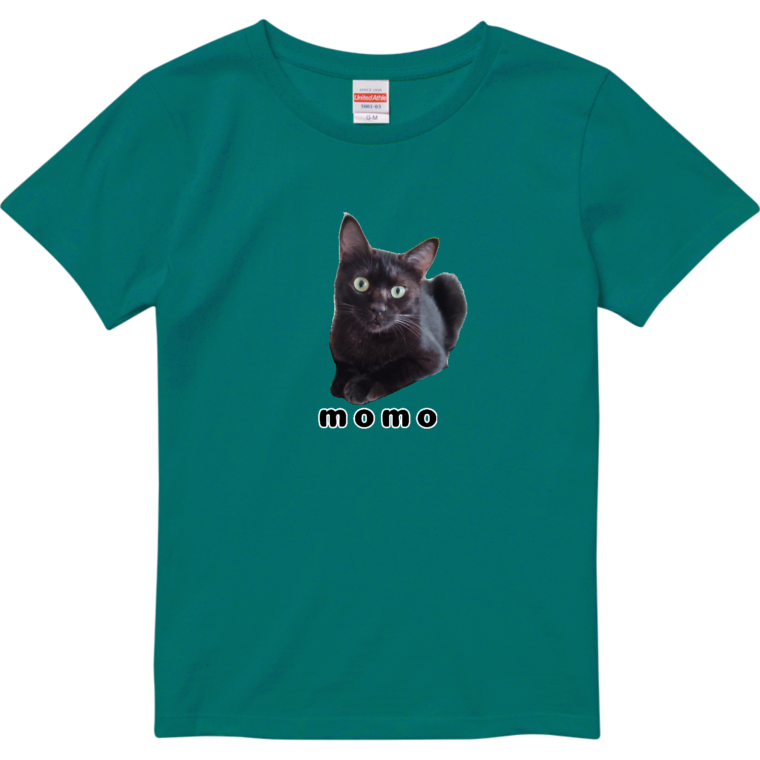 黒ねこももちゃん ハイクオリティーTシャツ（ガールズ）