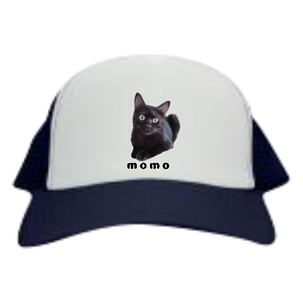 黒ねこももちゃん メッシュキャップ