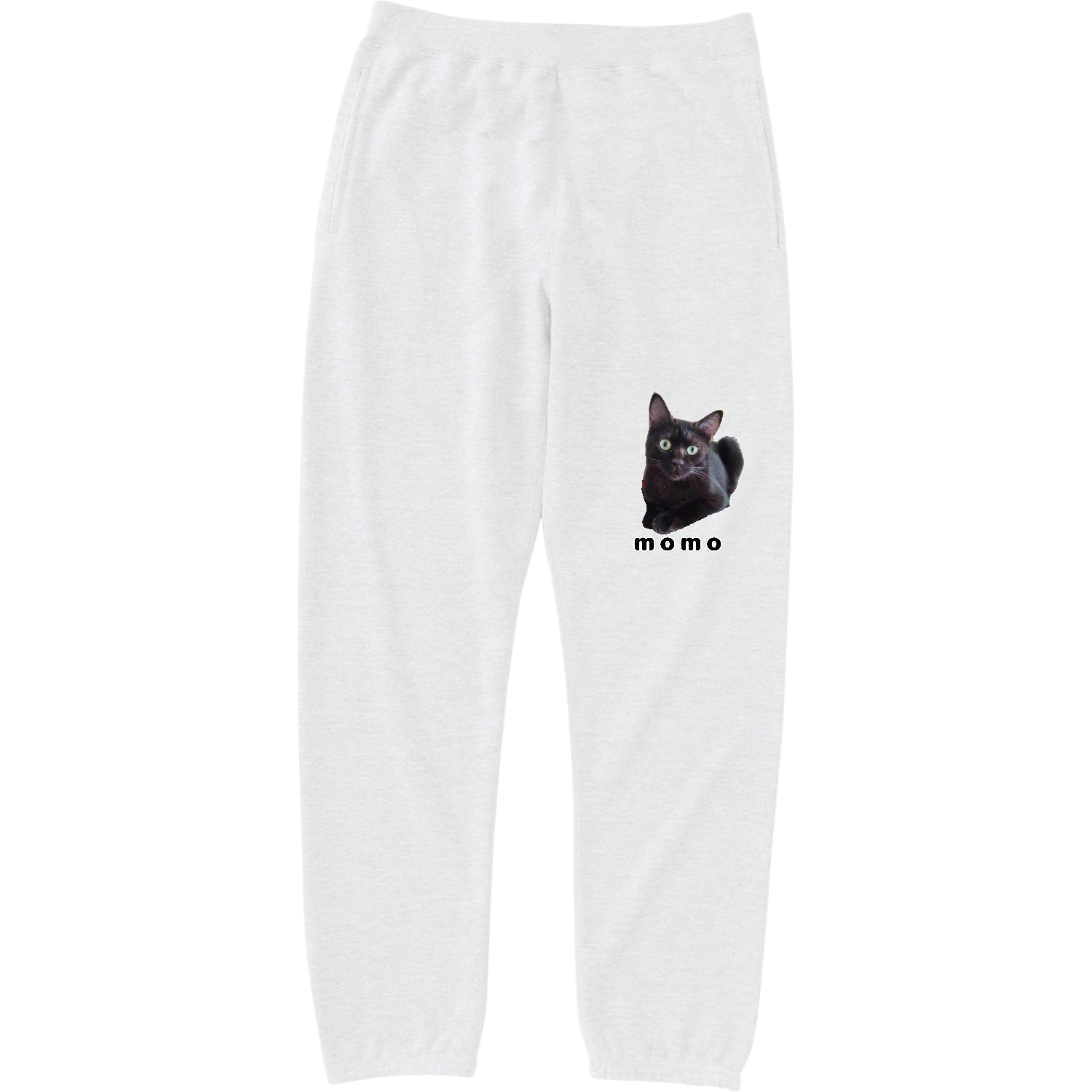 黒ねこももちゃん レギュラースウェットパンツ