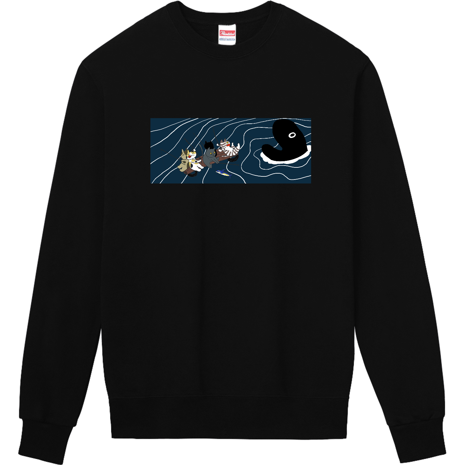 ねこの魚釣り 定番スウェット