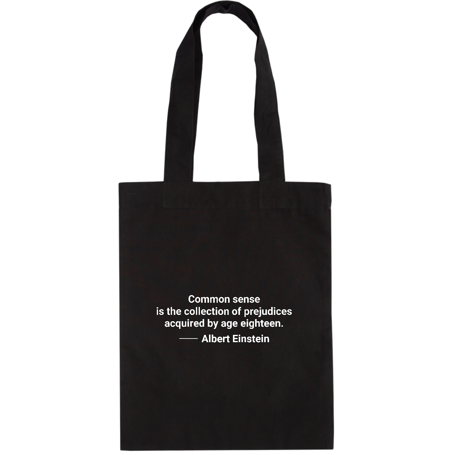 【アインシュタイン名言・英文】常識とは１８歳までに身につけた偏見のコレクションである（Common sense is the collection～） ドイツテューテ【白プリントあり】