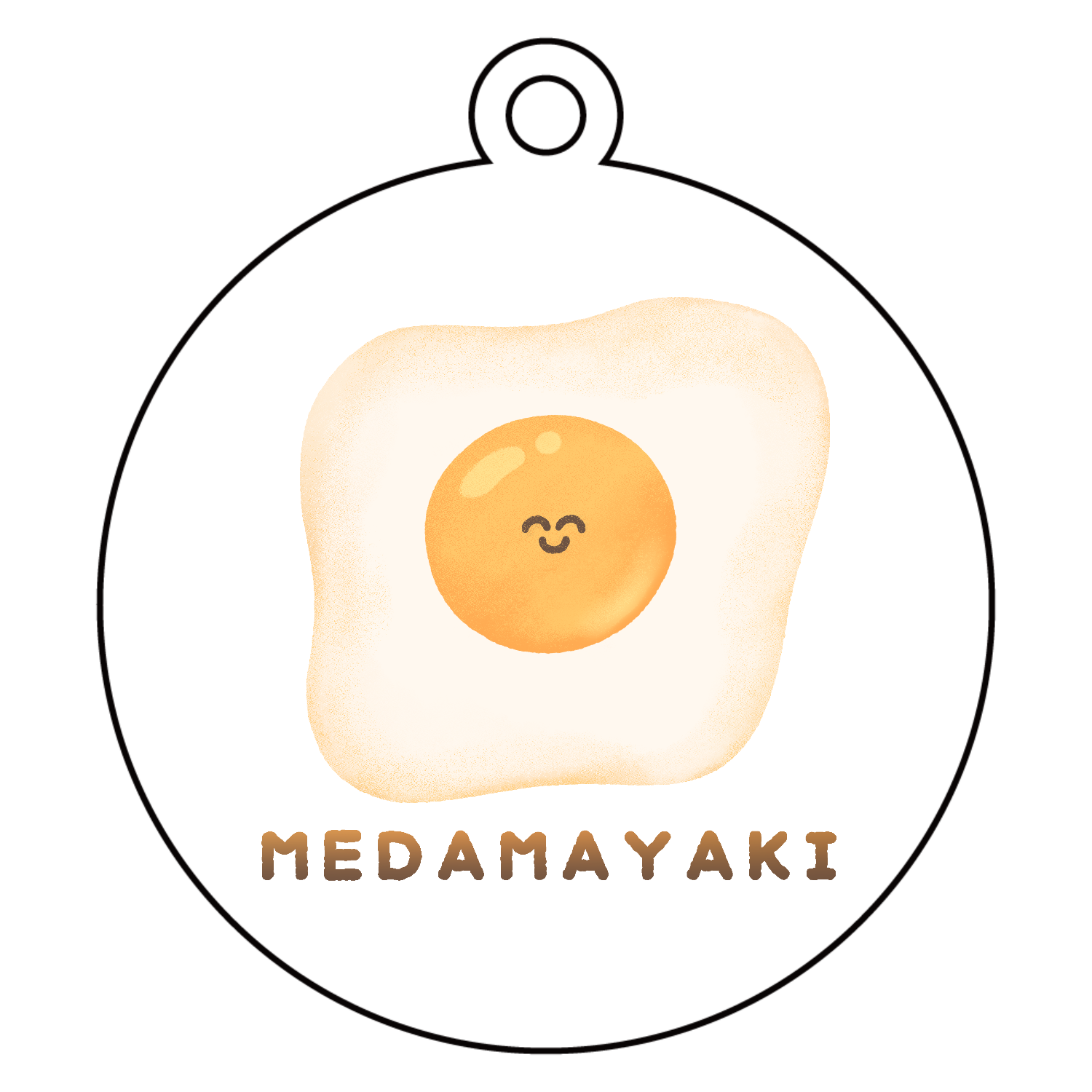 めだまやきくん アクリルキーホルダー　丸型 (6cm)