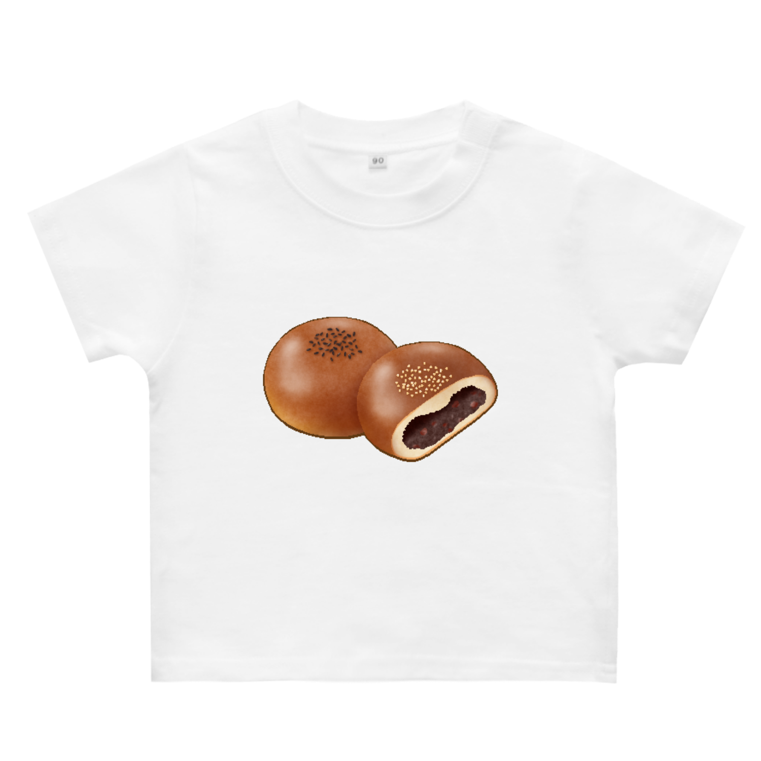 ♪あんぱん・食パン・カレーパン～の、あんぱん☆彡 ヘビーウェイトベビーＴシャツ