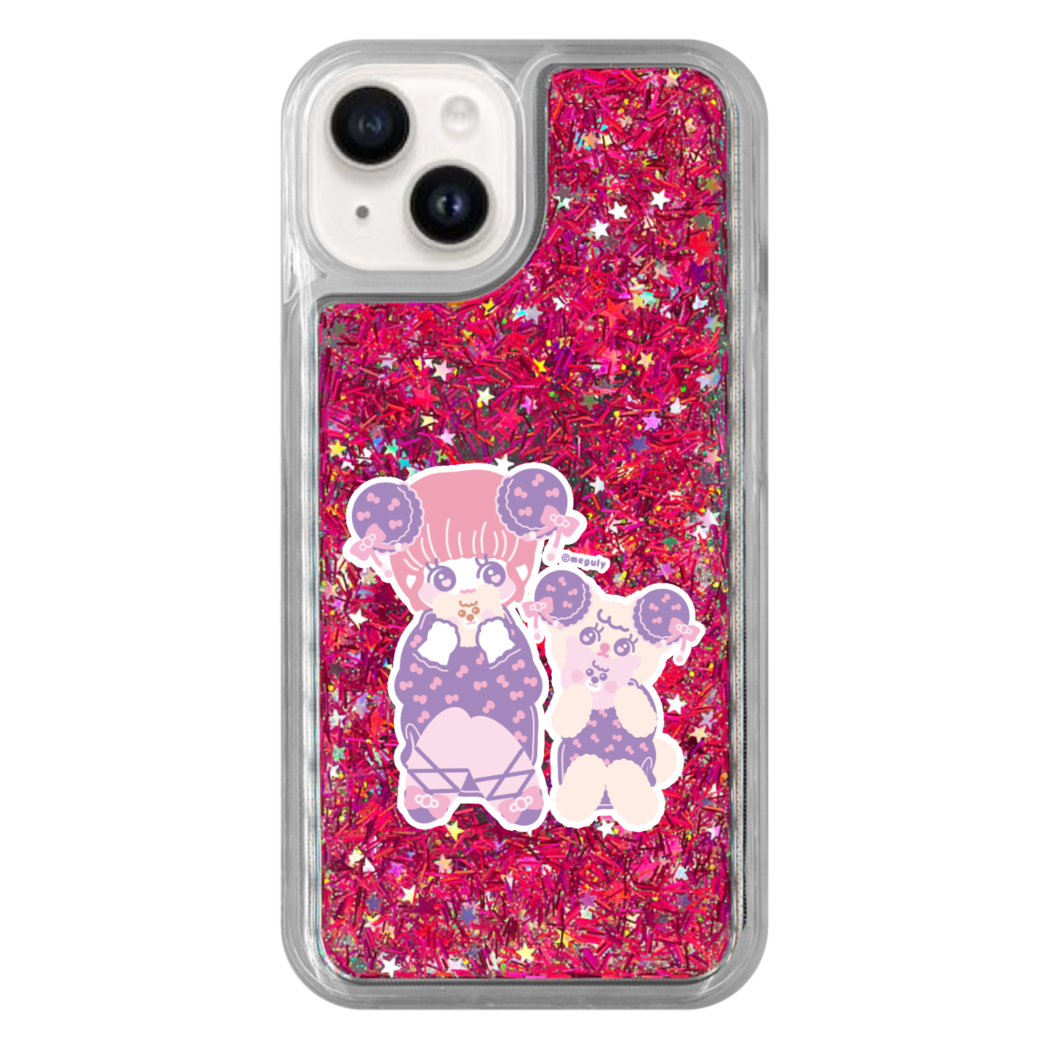 熊熊中華 iPhone15 グリッターケース