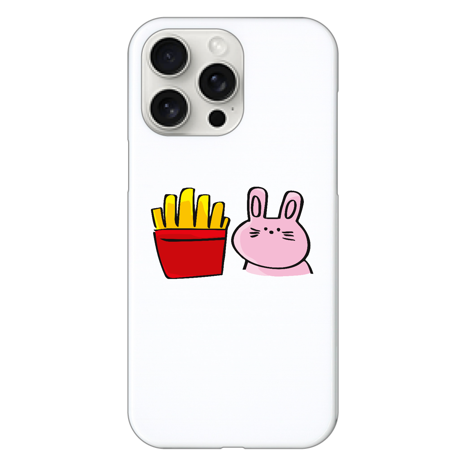 グラフィックシリーズ「うさぎ＆ポテト」 iPhone15 Pro Max (ハードケース)