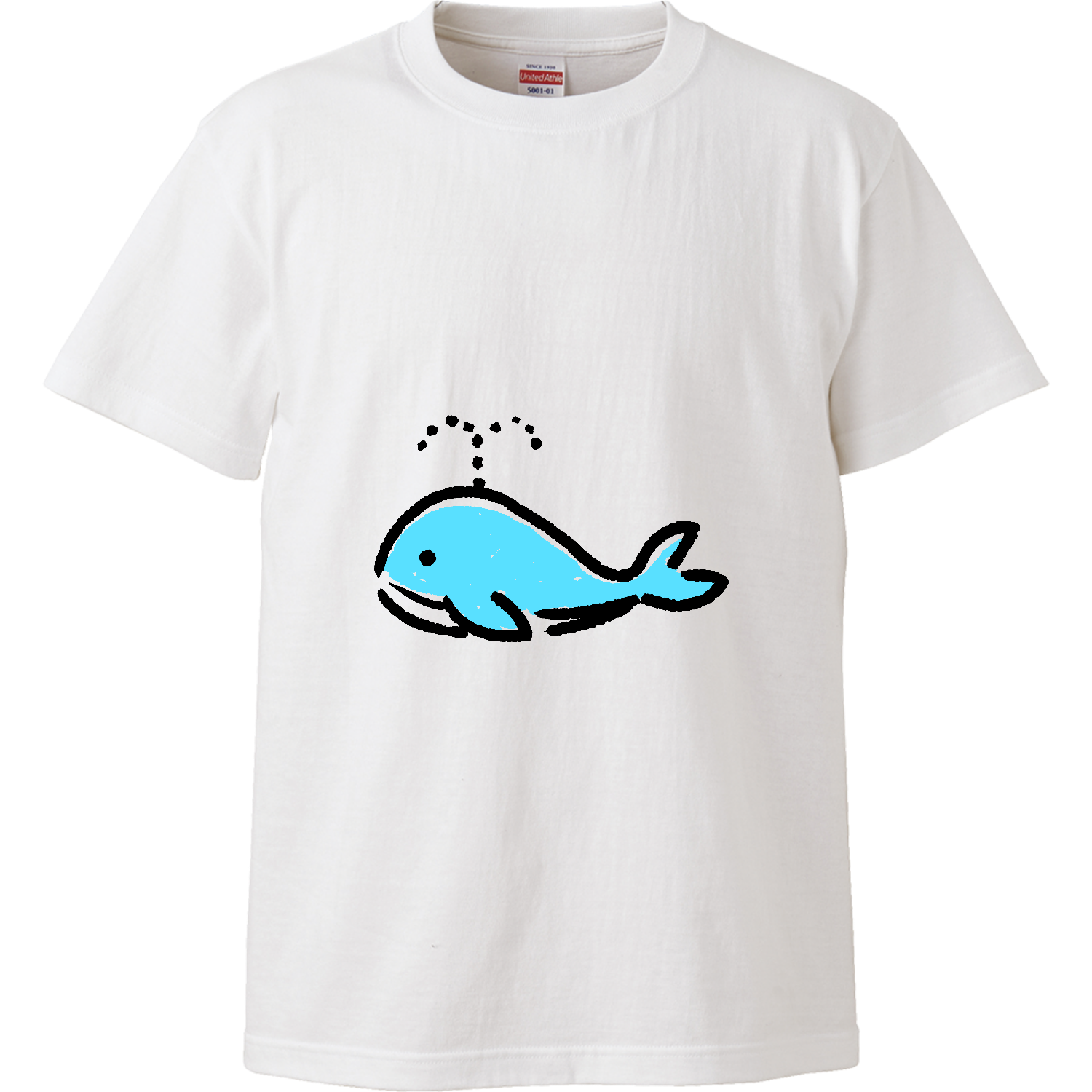 可愛いくじらちゃん ハイクオリティーTシャツ