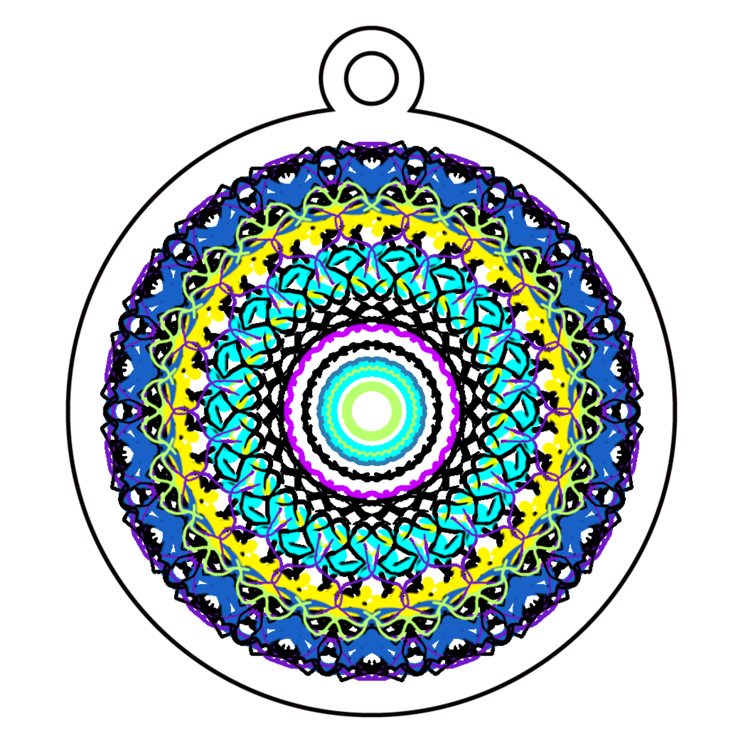 カラフルサークル アクリルキーホルダー　丸型 (6cm)