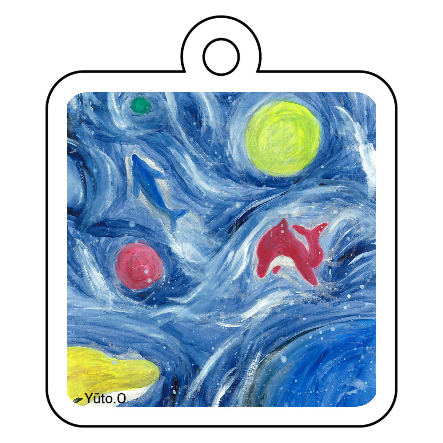 『海のカーニバル』キーホルダーアクリルキーホルダー　四角型 (4cm)1