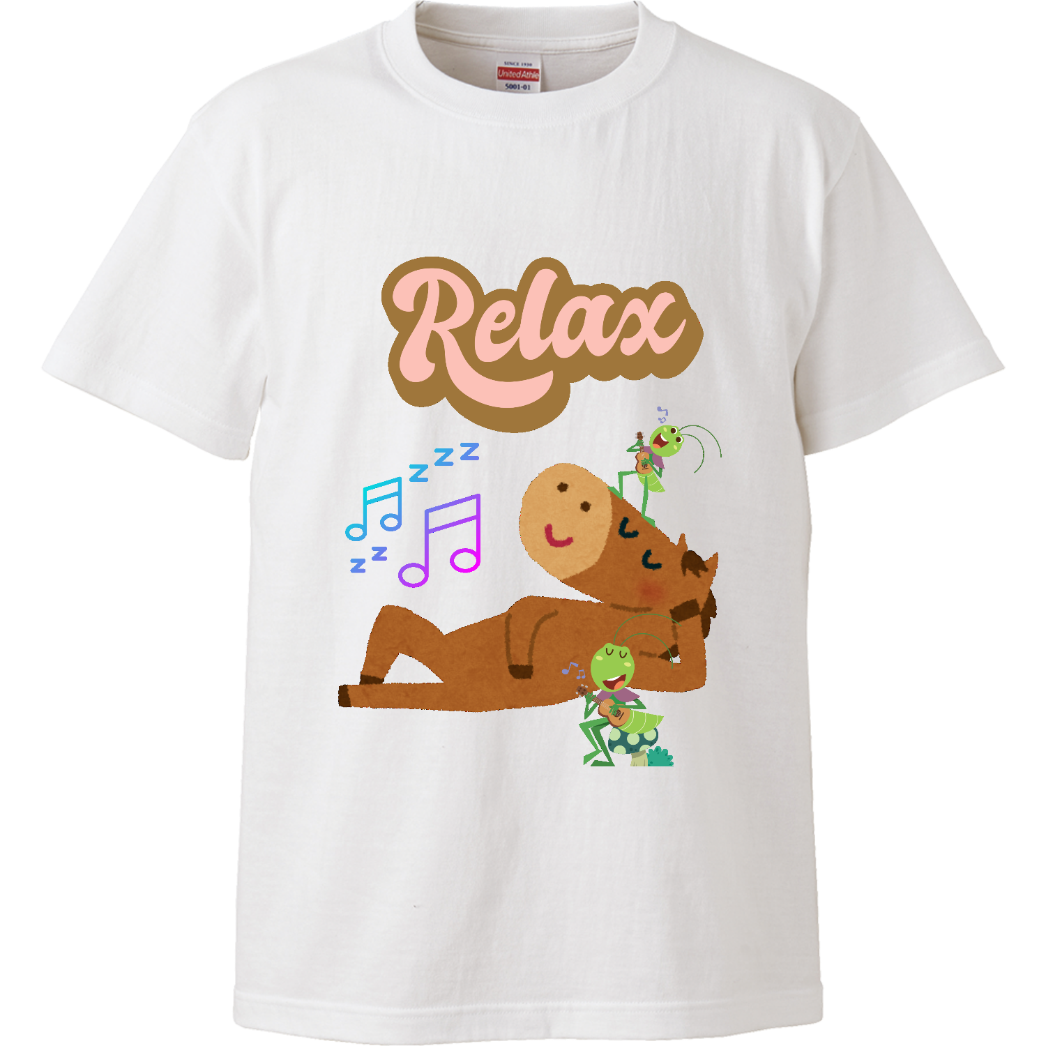 馬の昼寝 ハイクオリティーキッズTシャツ