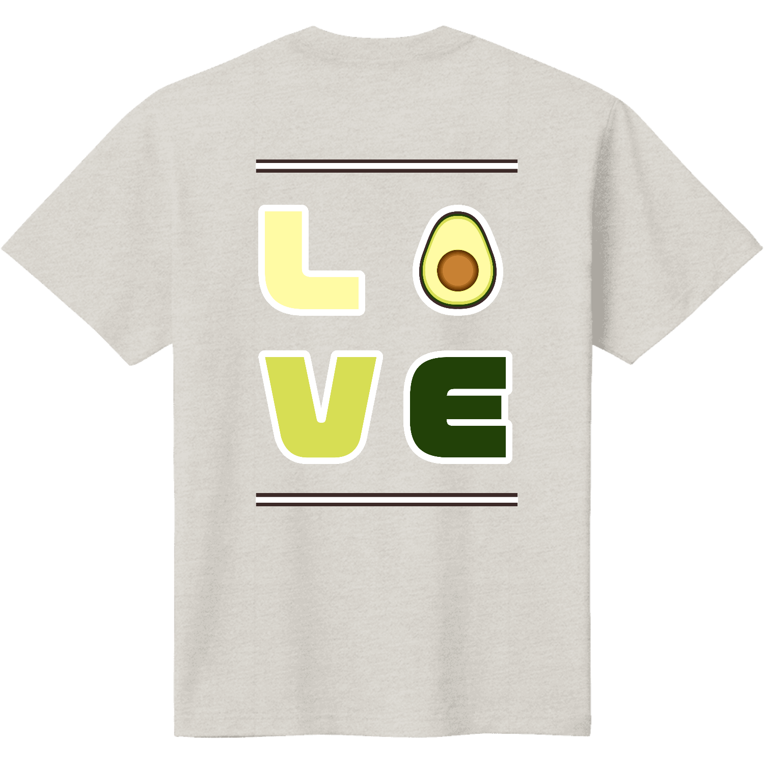 アボカドLOVE背面プリント 定番Ｔシャツ