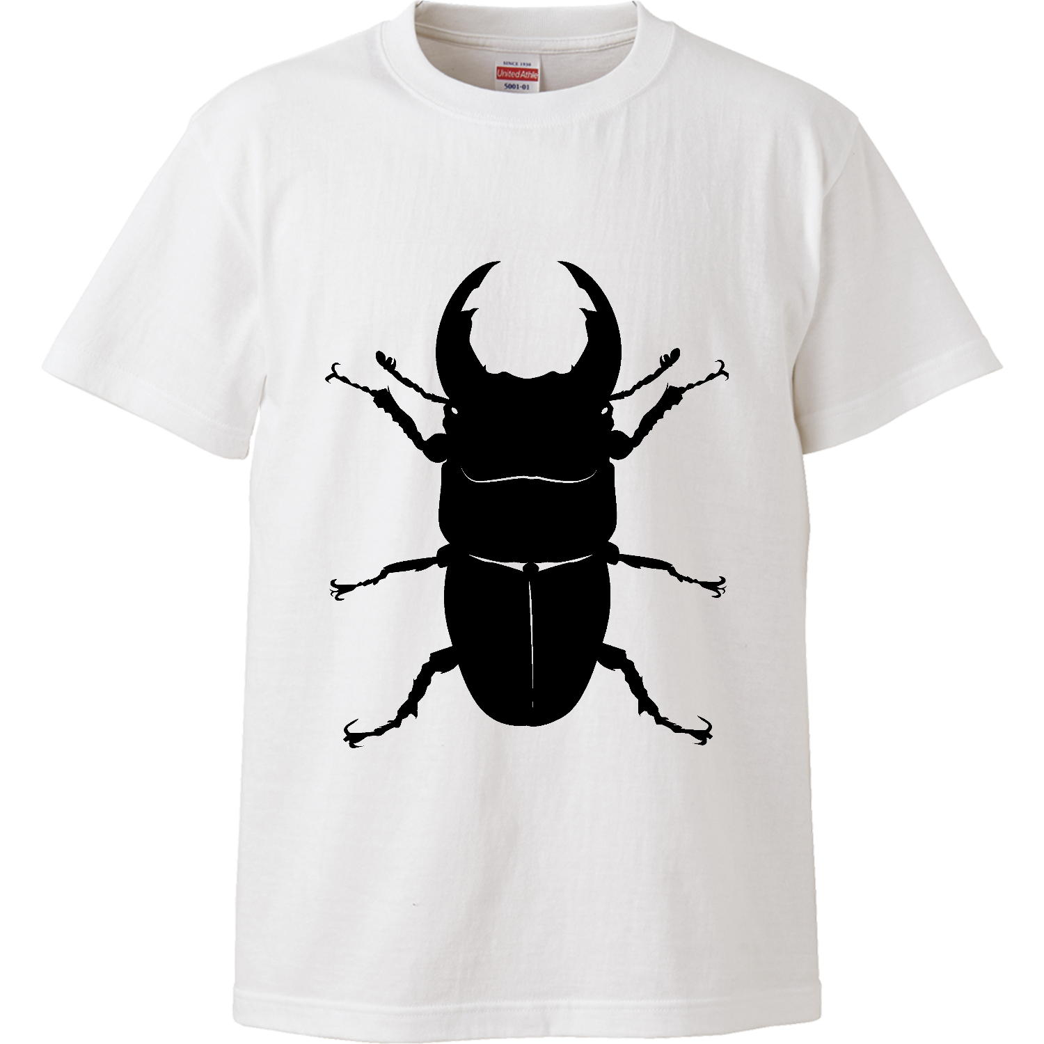 オオクワガタのシンプルシルエット！昆虫好きに！ ハイクオリティーTシャツ