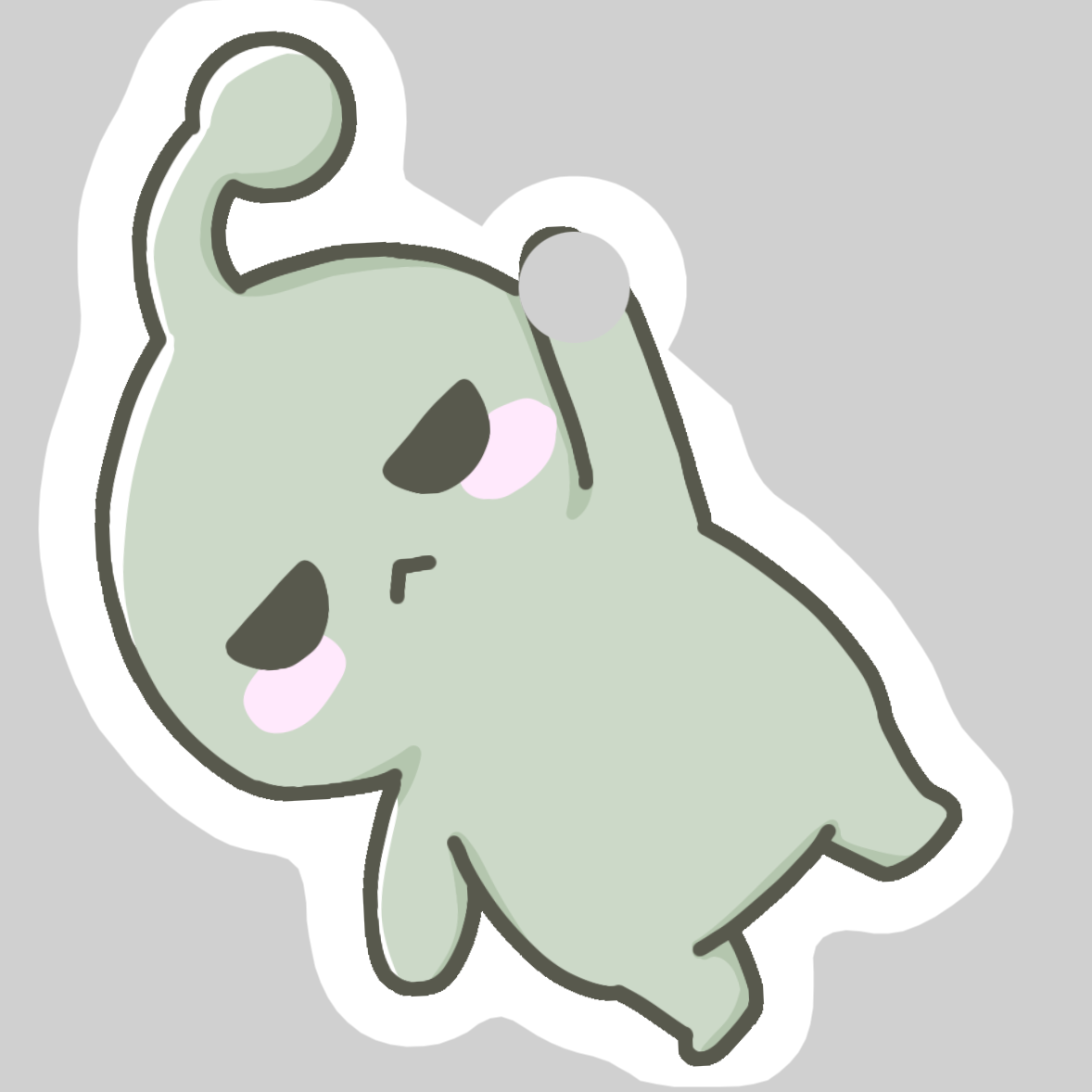 ぐーたらキーホルダー ダイカットアクリルキーホルダー(4×4cm)