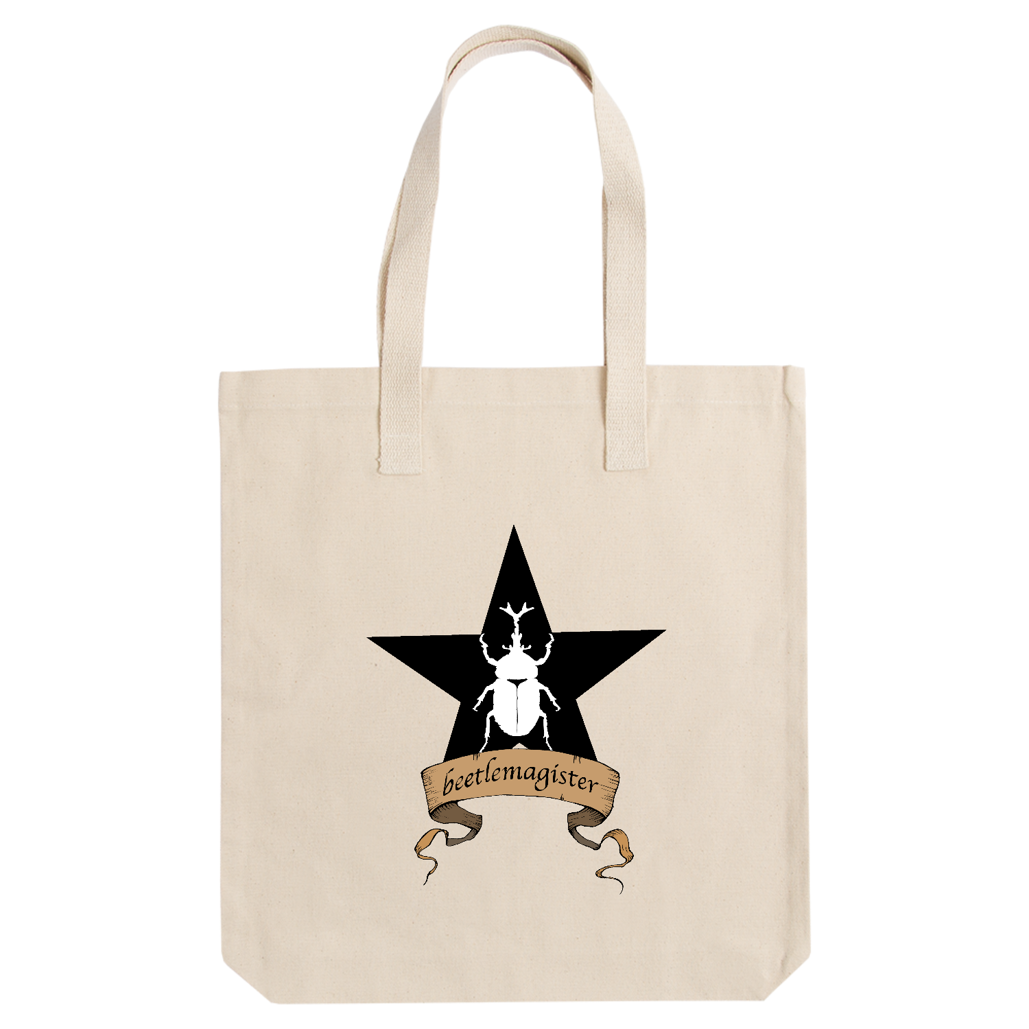 カブトムシマスターの称号　ーおしゃれなカブトムシグッズ アーバントート【白プリントあり】