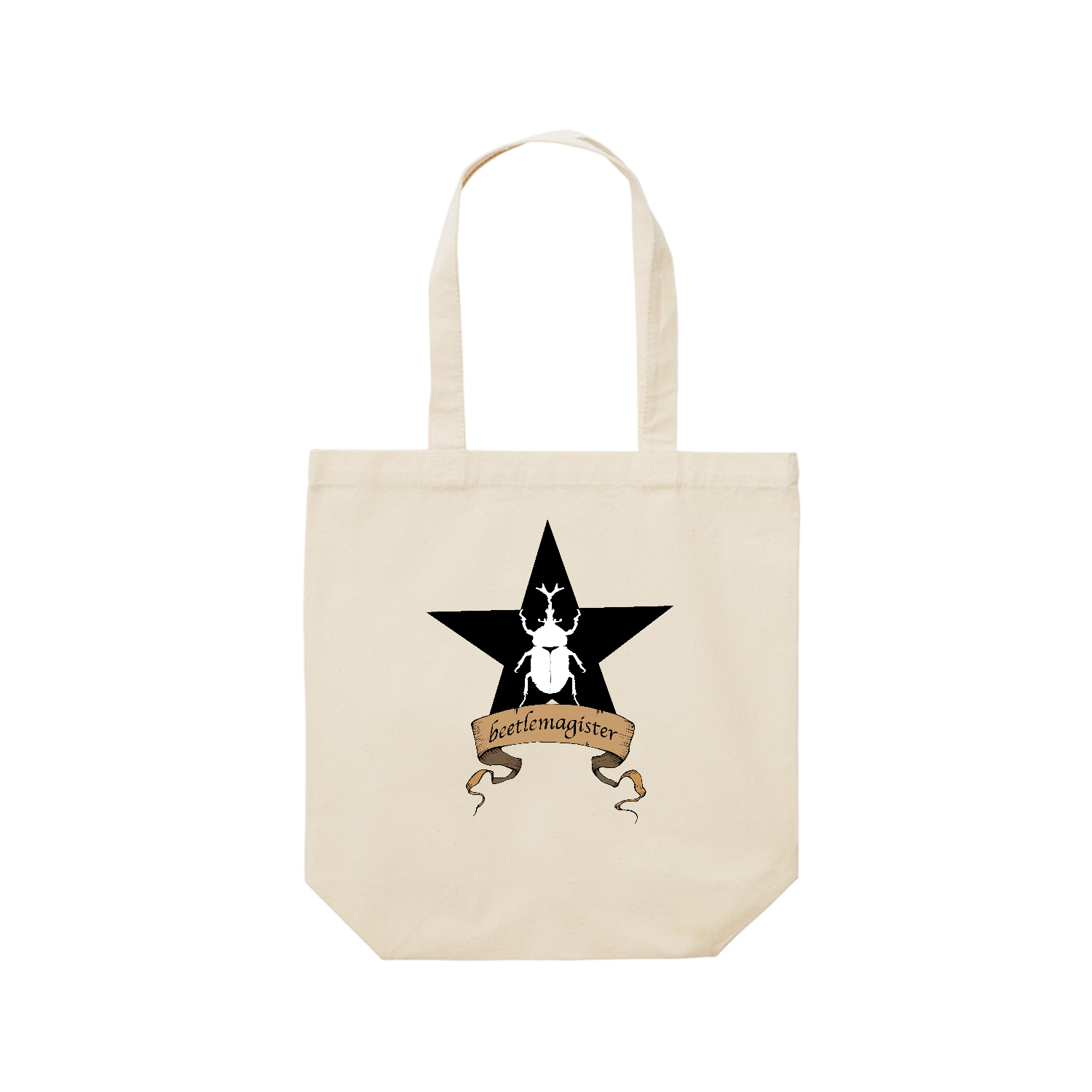 カブトムシマスターの称号　ーおしゃれなカブトムシグッズ レギュラーキャンバストートバッグ(M) (フルカラー転写プリント)