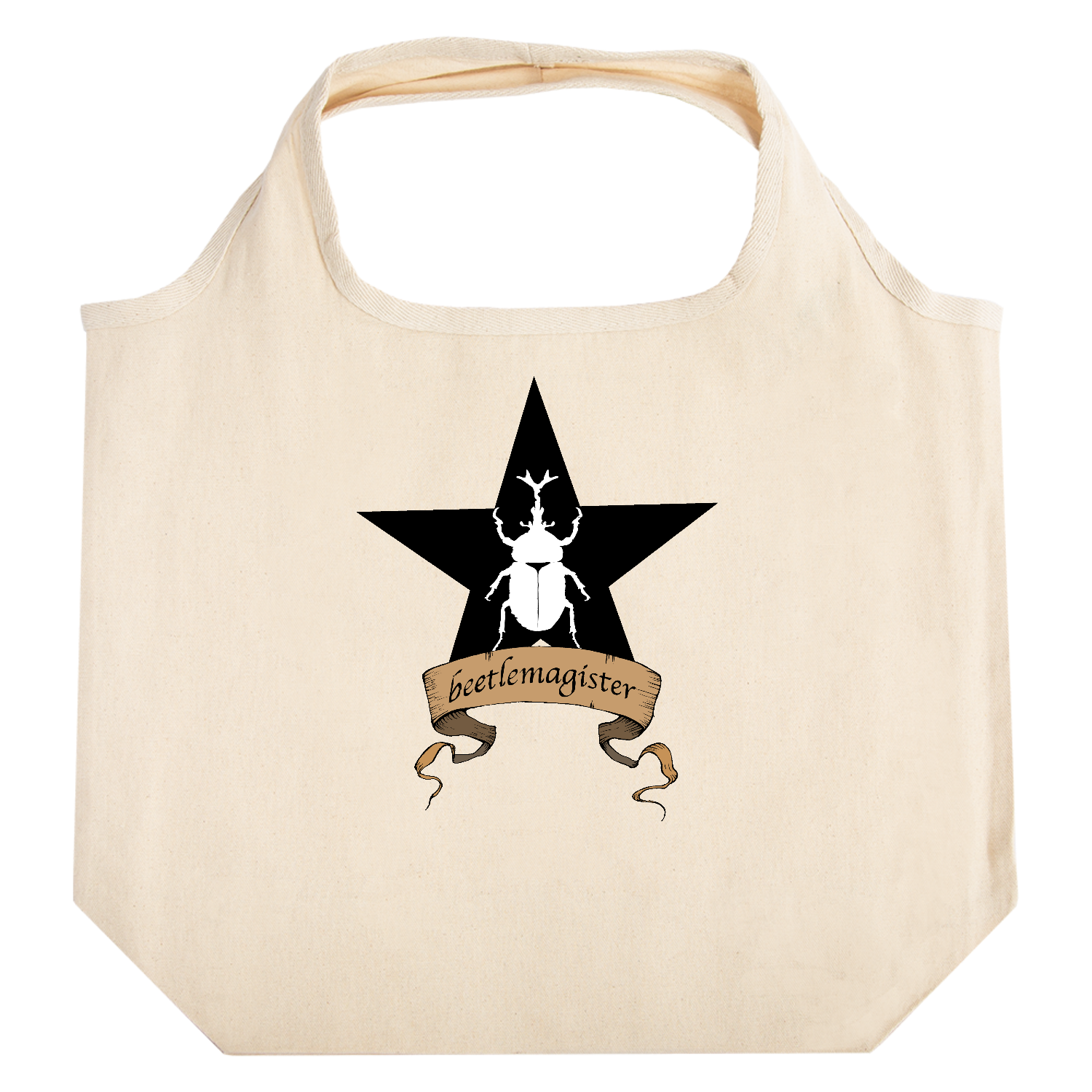 カブトムシマスターの称号　ーおしゃれなカブトムシグッズ たためるマルシェ【白プリントあり】