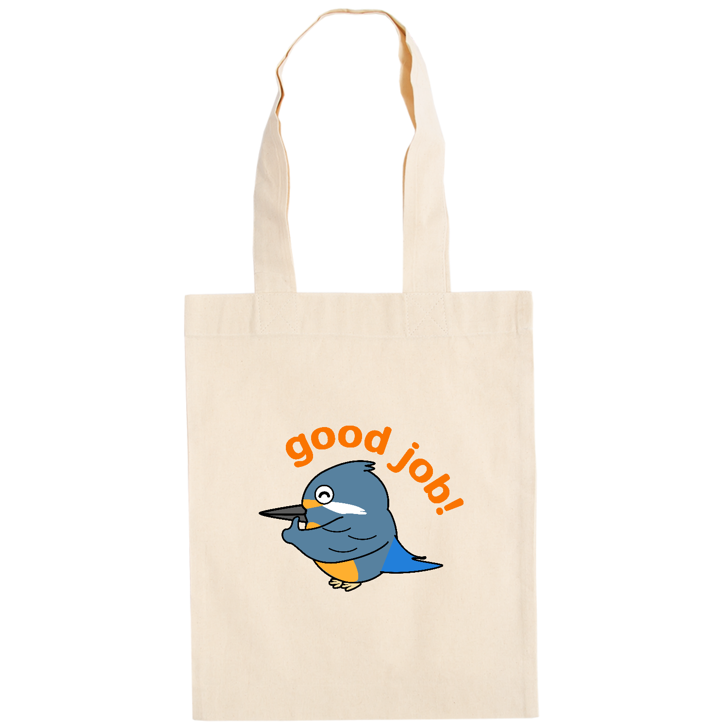 グッジョブカワセミちゃん - 可愛い野鳥のイラストグッズ ドイツテューテ【白プリントあり】