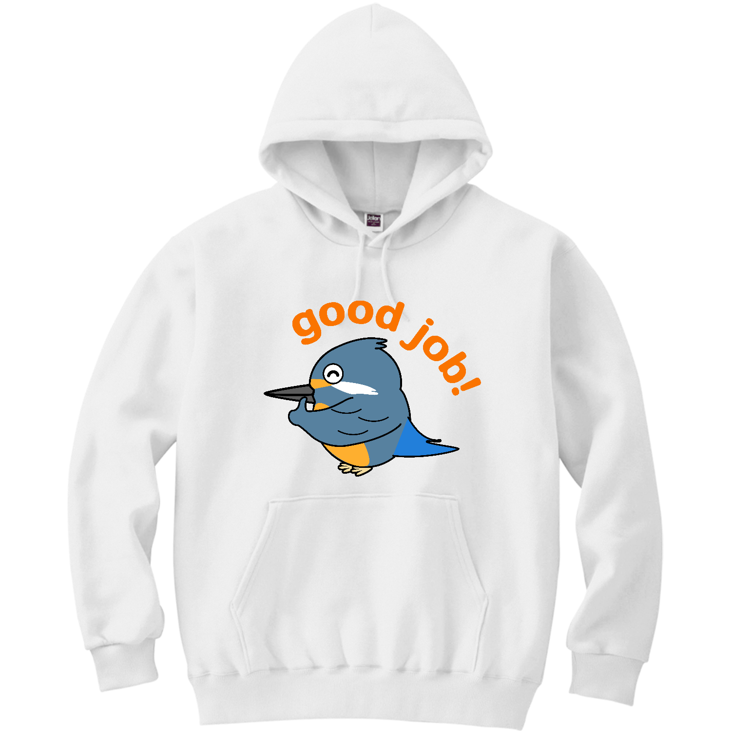 グッジョブカワセミちゃん - 可愛い野鳥のイラストグッズ 軽量プルパーカー (長袖プリント)