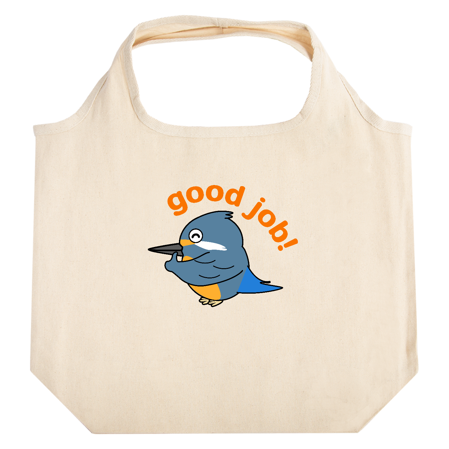 グッジョブカワセミちゃん - 可愛い野鳥のイラストグッズ たためるマルシェ【白プリントあり】