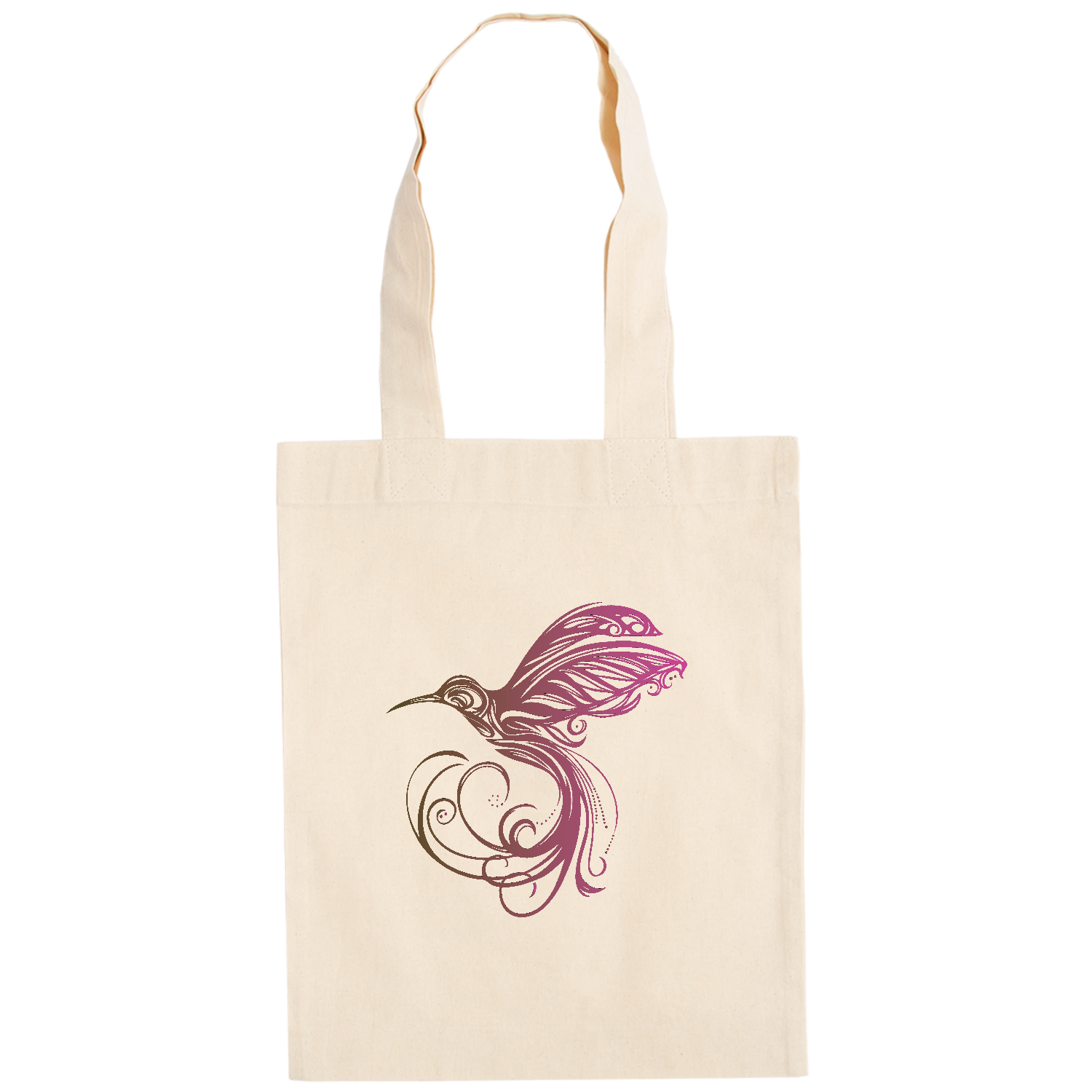 美しいハチドリのトライバルアートデザインマーク ドイツテューテ【白プリントあり】