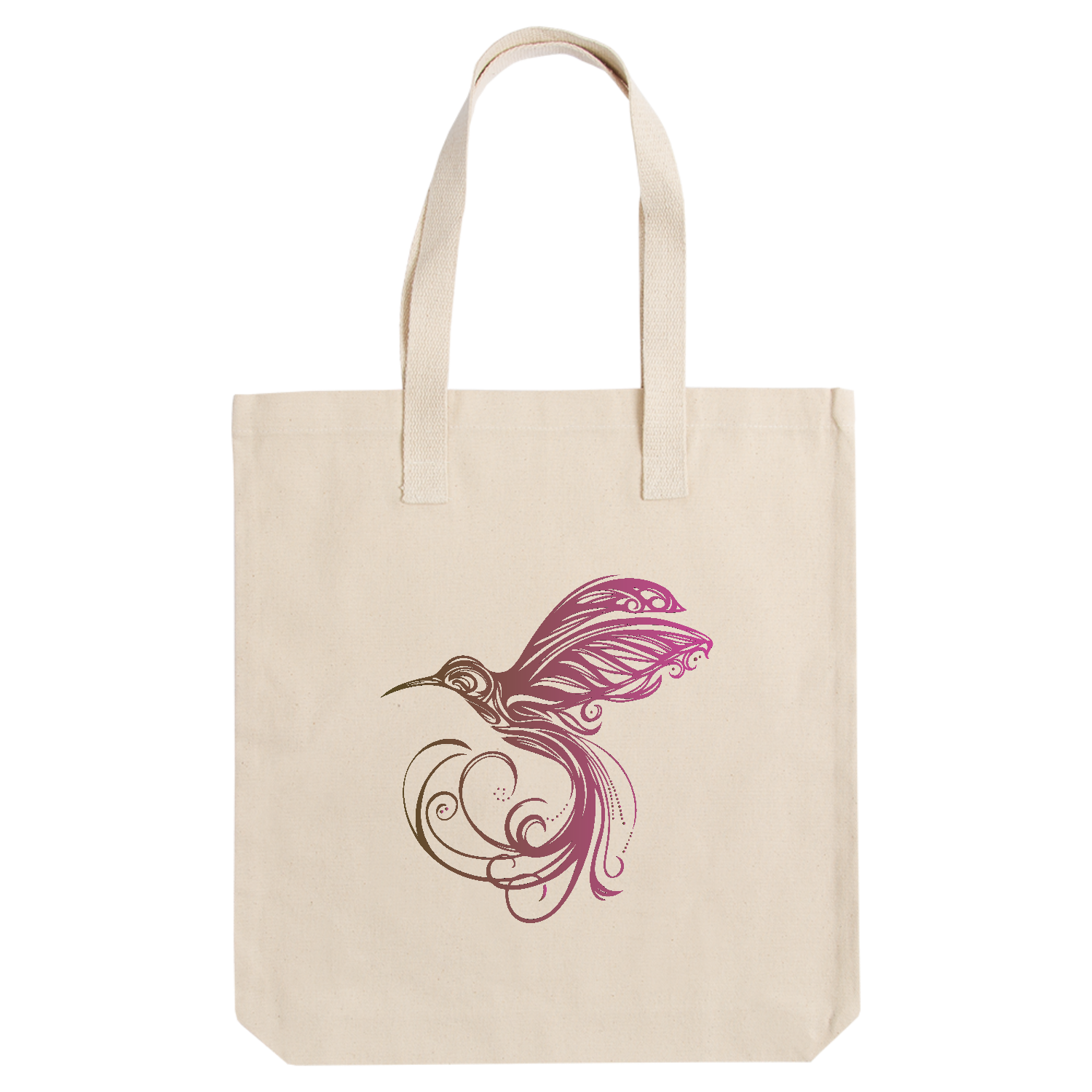 美しいハチドリのトライバルアートデザインマーク アーバントート【白プリントあり】