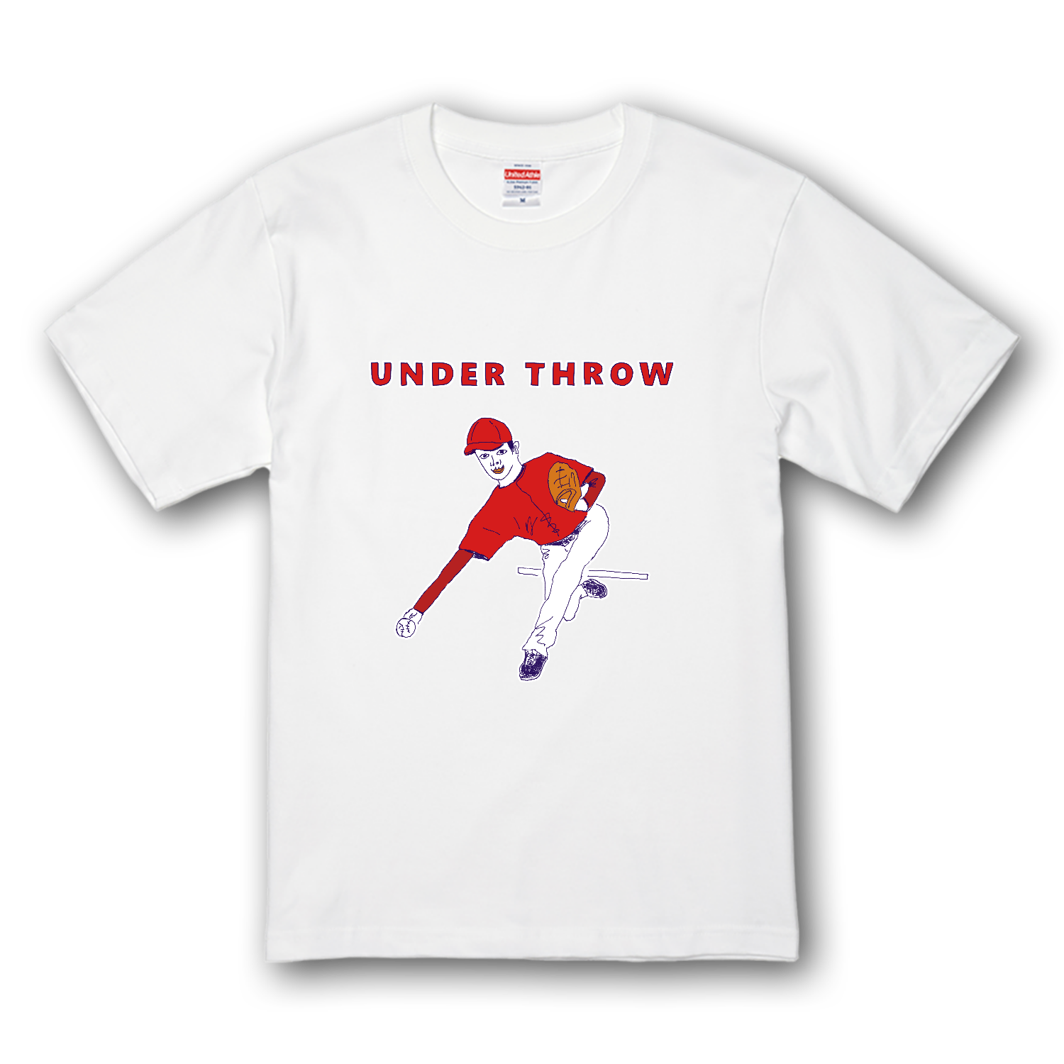 野球デザイン「アンダースロー」 プレミアムTシャツ